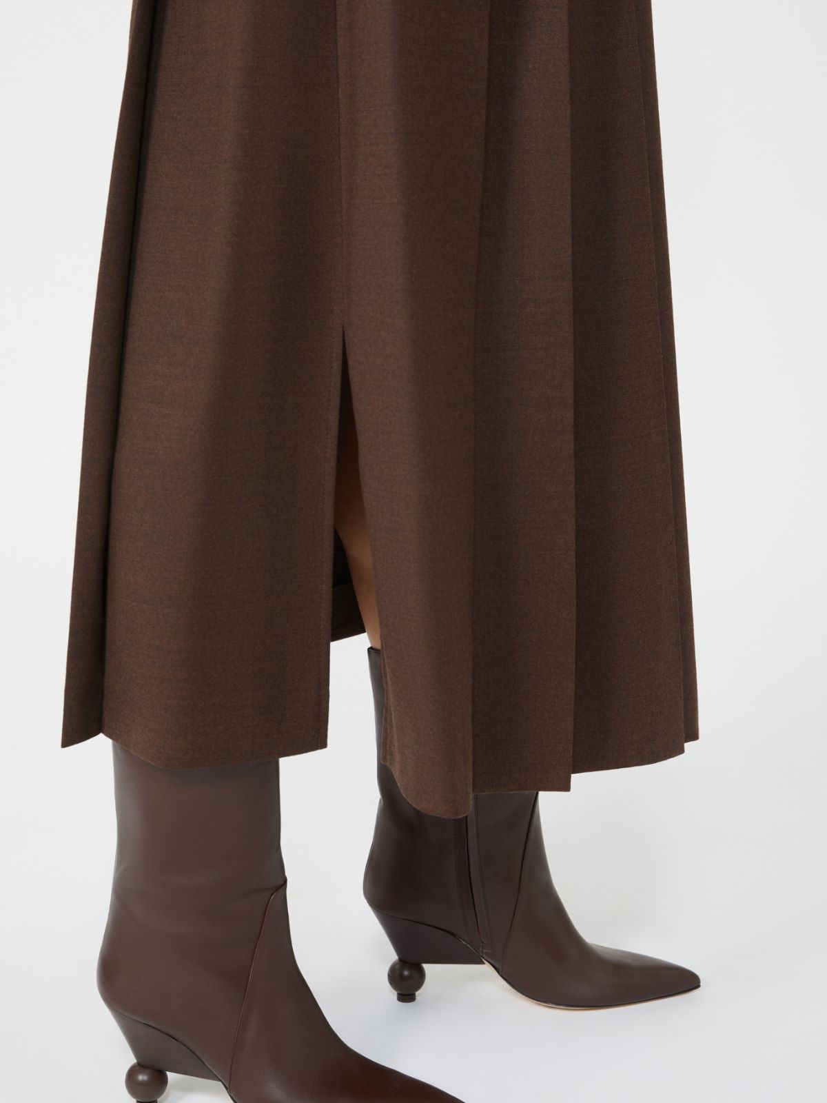 Wool wrap skirt - CHOCOLATE - Weekend - 5