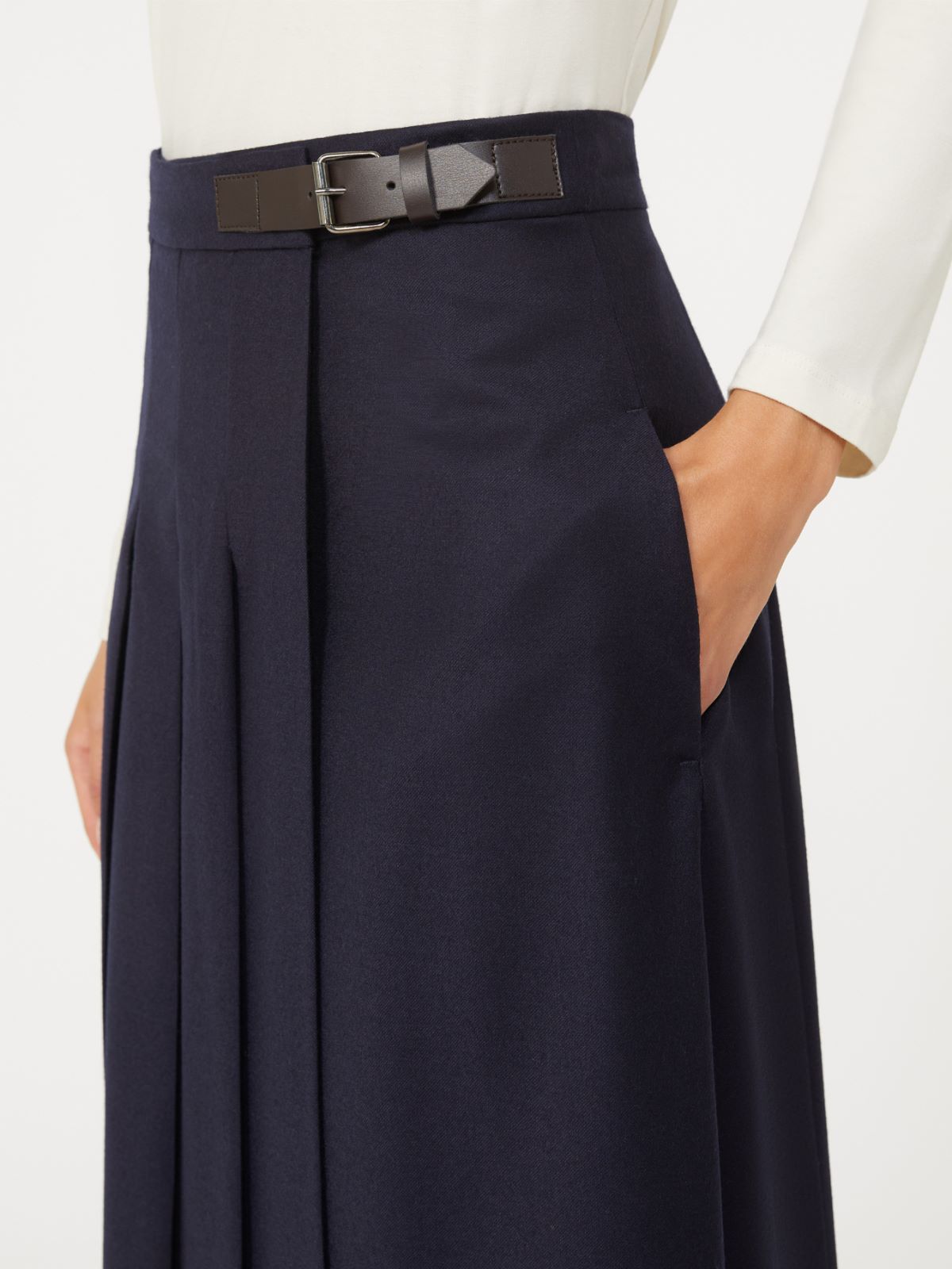 Wool wrap skirt - NAVY - Weekend - 4