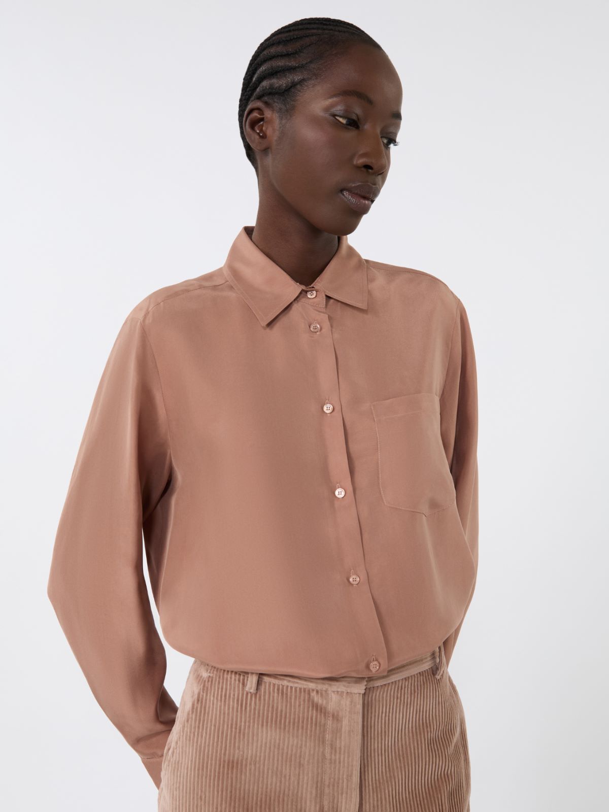 Washed silk shirt - ANTIQUE ROSE - Weekend - 4