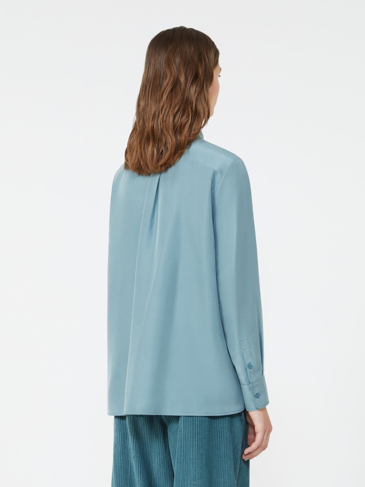 Washed silk shirt - LIGHT BLUE - Weekend - 3