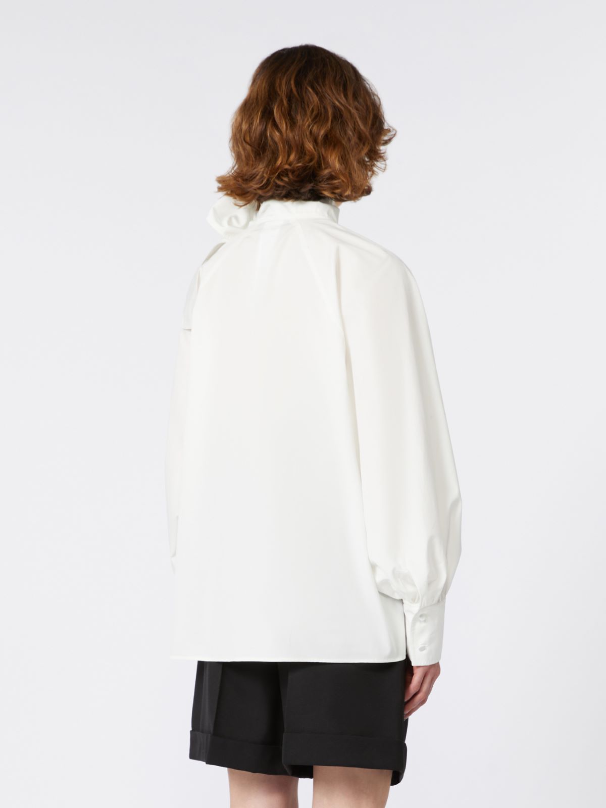 Cotton poplin blouse - OPTICAL WHITE - Weekend - 3