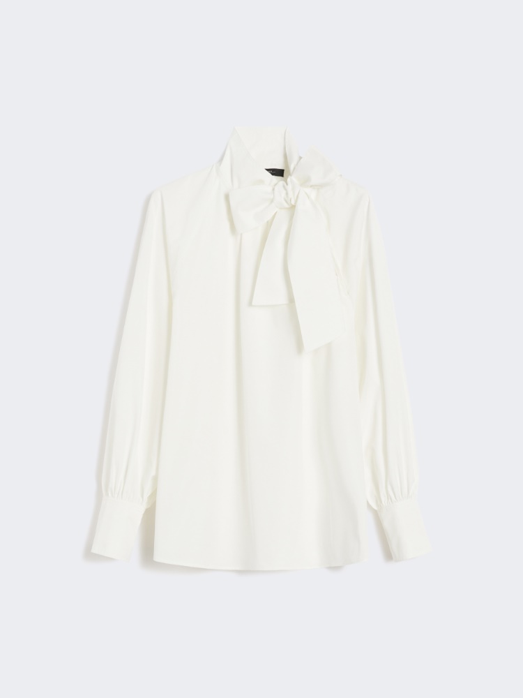 Cotton poplin blouse - OPTICAL WHITE - Weekend - 8