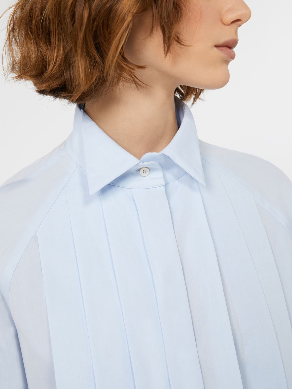 Cotton poplin shirt - LIGHT BLUE - Weekend - 5