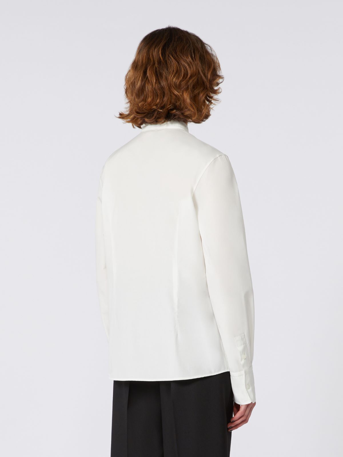 Camicia smoking in popeline di cotone - BIANCO OTTICO - Weekend - 3