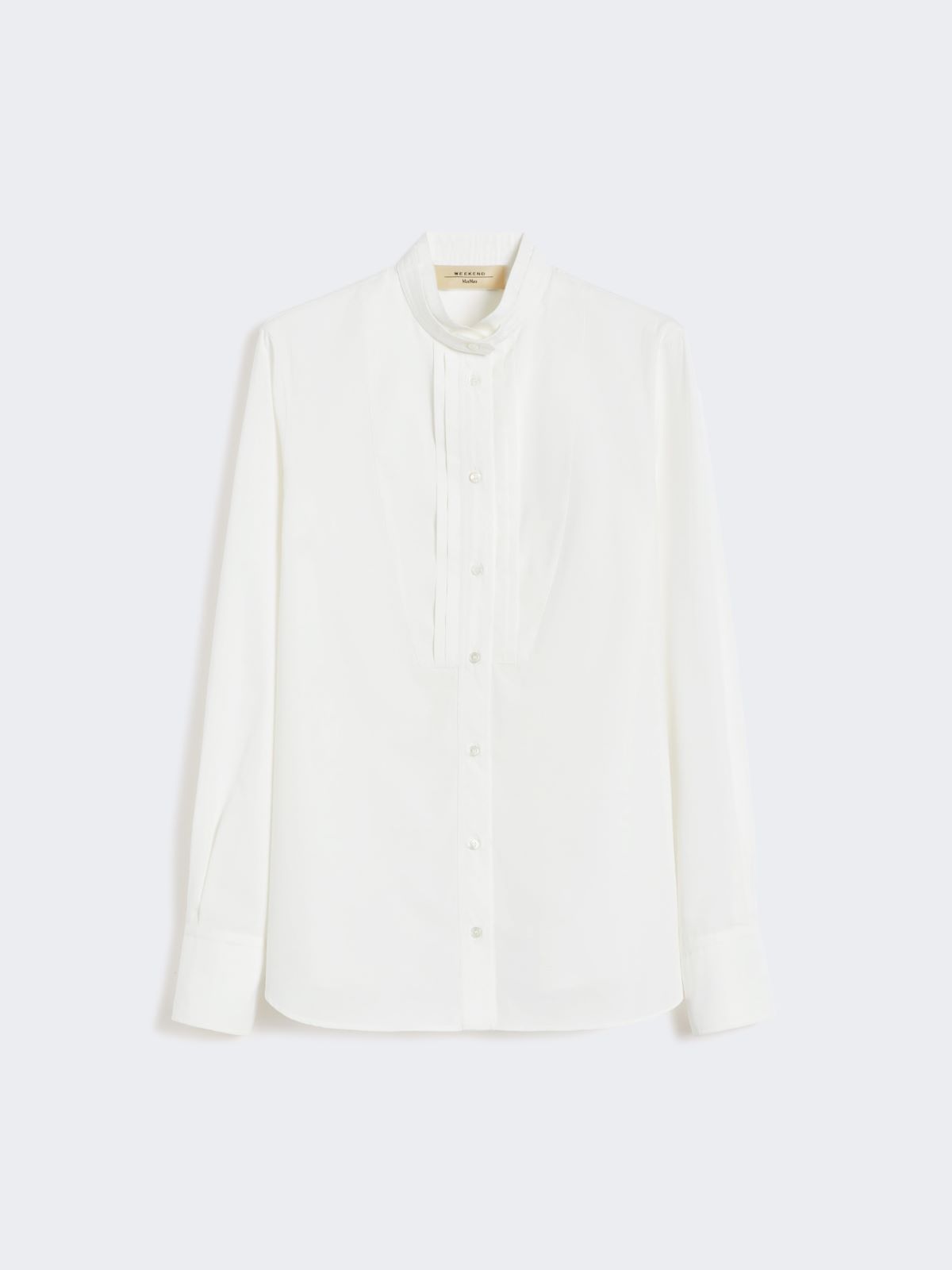 Camicia smoking in popeline di cotone - BIANCO OTTICO - Weekend - 7