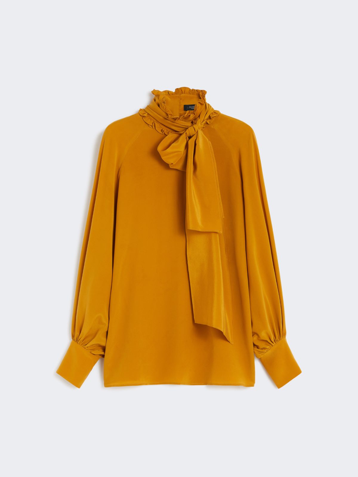 Silk crepe de chine shirt - OCHRE - Weekend - 6
