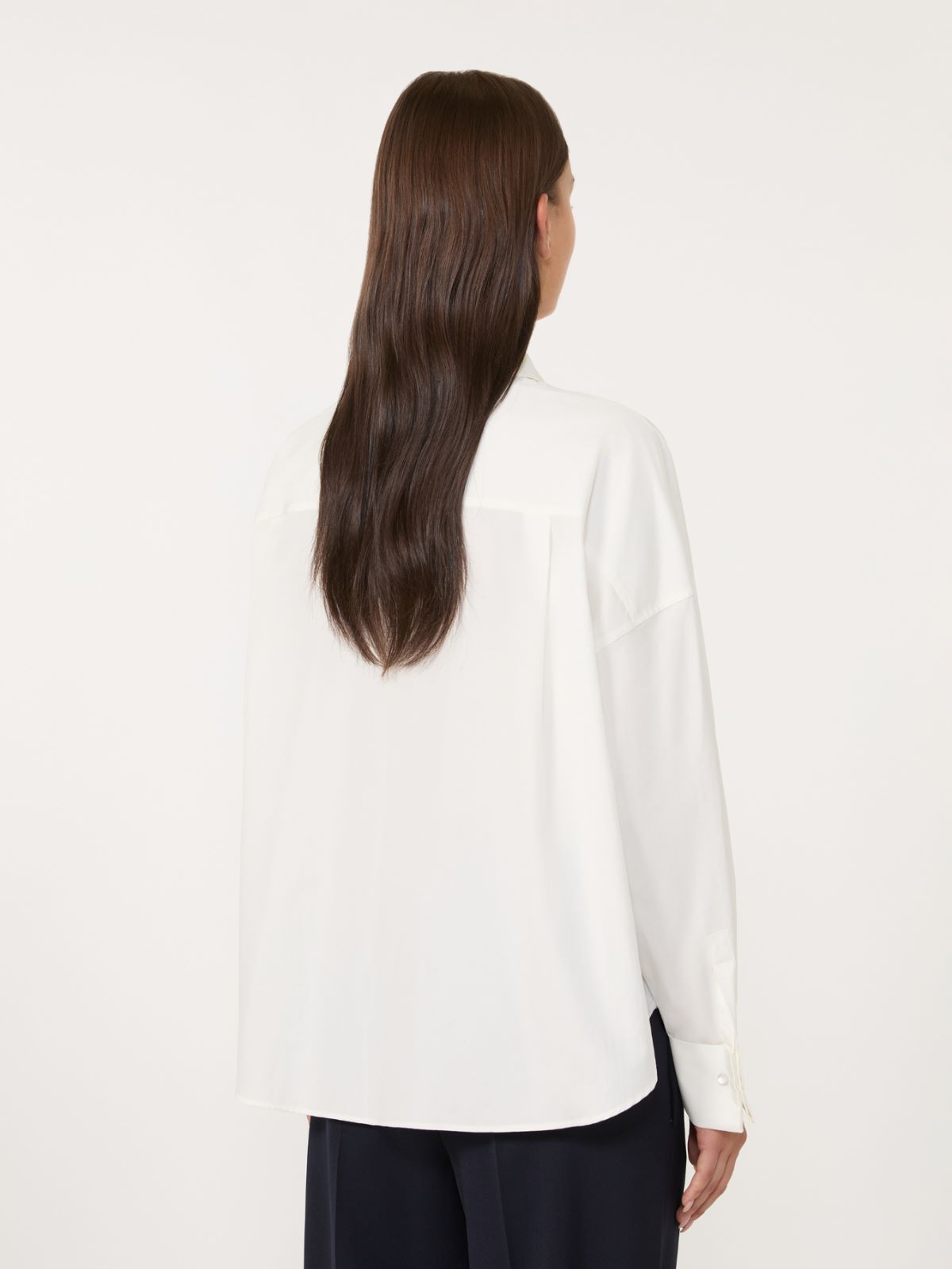 Oversized poplin shirt - WHITE - Weekend - 3