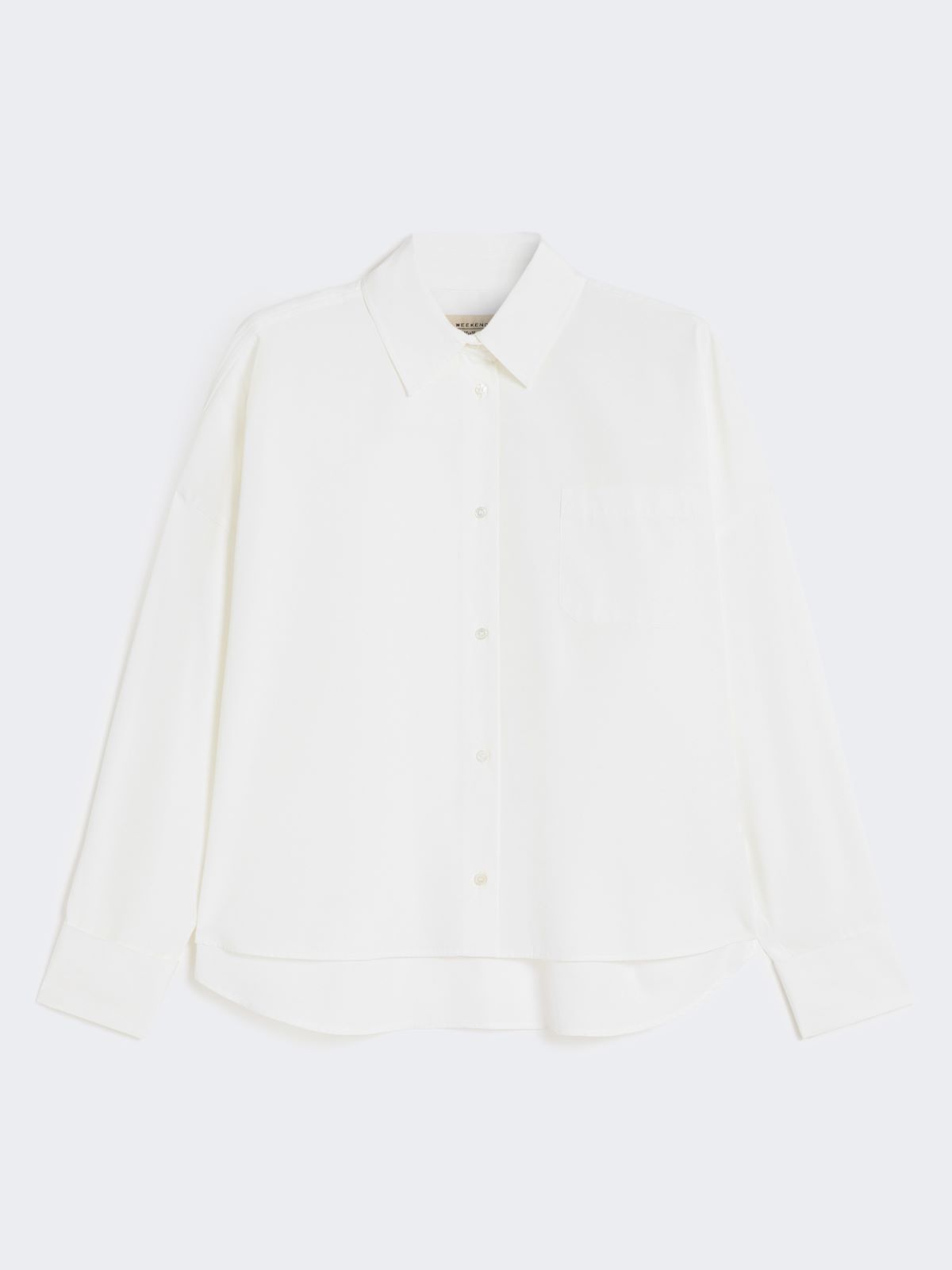 Oversized poplin shirt - WHITE - Weekend - 6