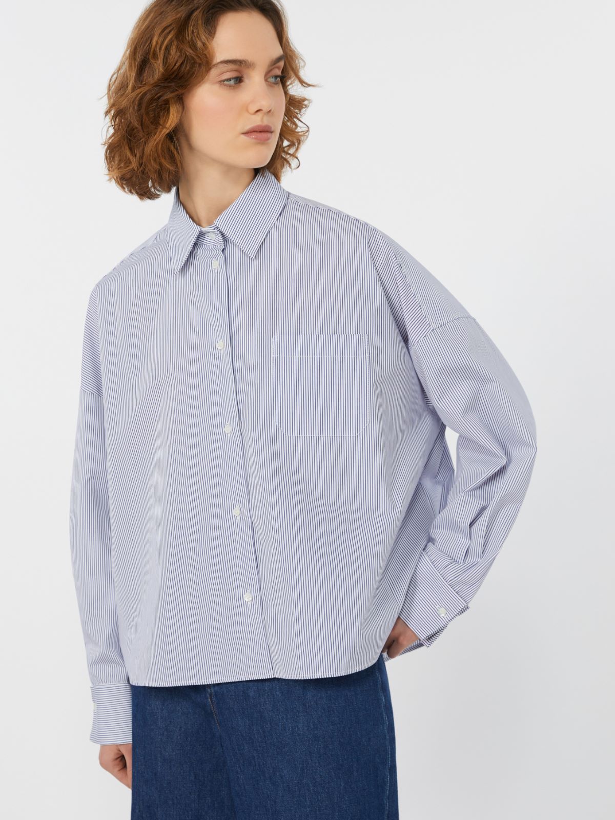 Camicia over in popeline - BLU - Weekend - 4