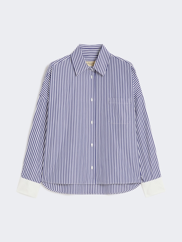 Oversized poplin shirt - NAVY - Weekend - 2