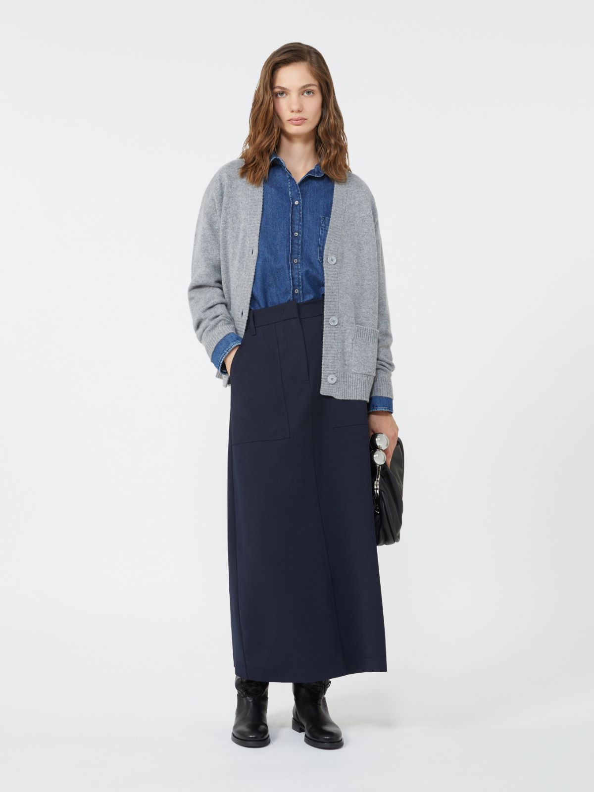 Boxy denim shirt - NAVY - Weekend