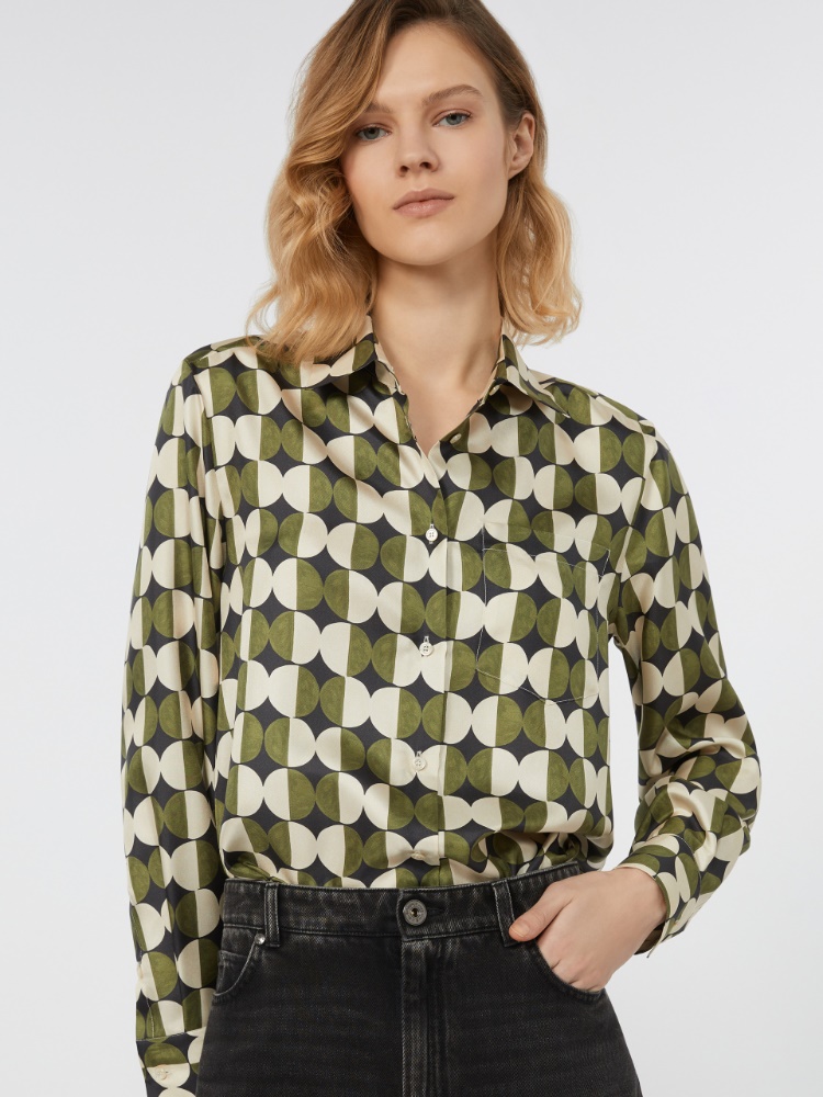 Printed twill shirt - BLACK - Weekend