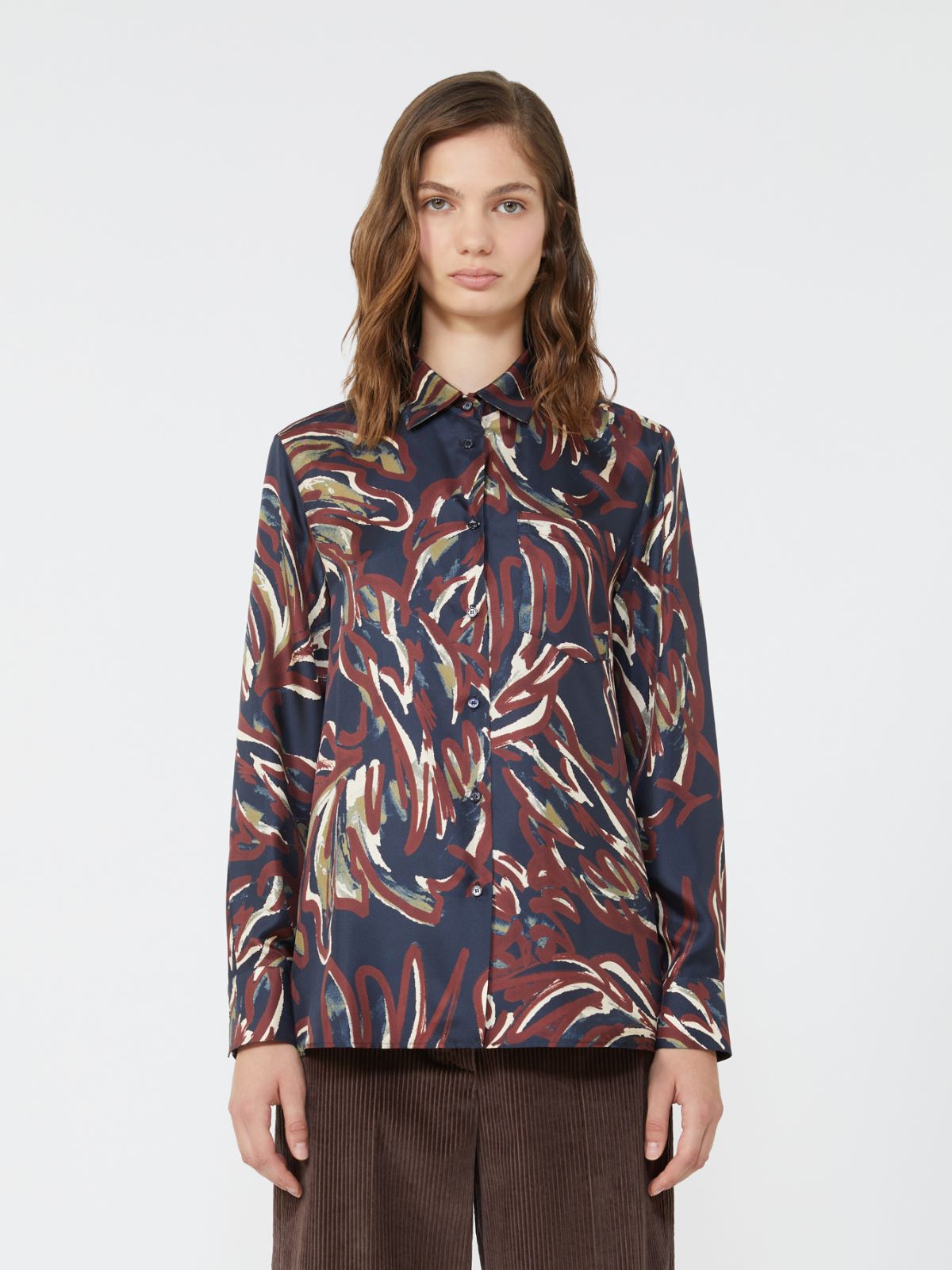 Printed twill shirt - ULTRAMARINE - Weekend - 2