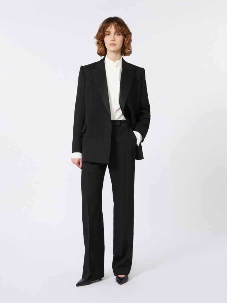 Wool cloth trousers - BLACK - Weekend