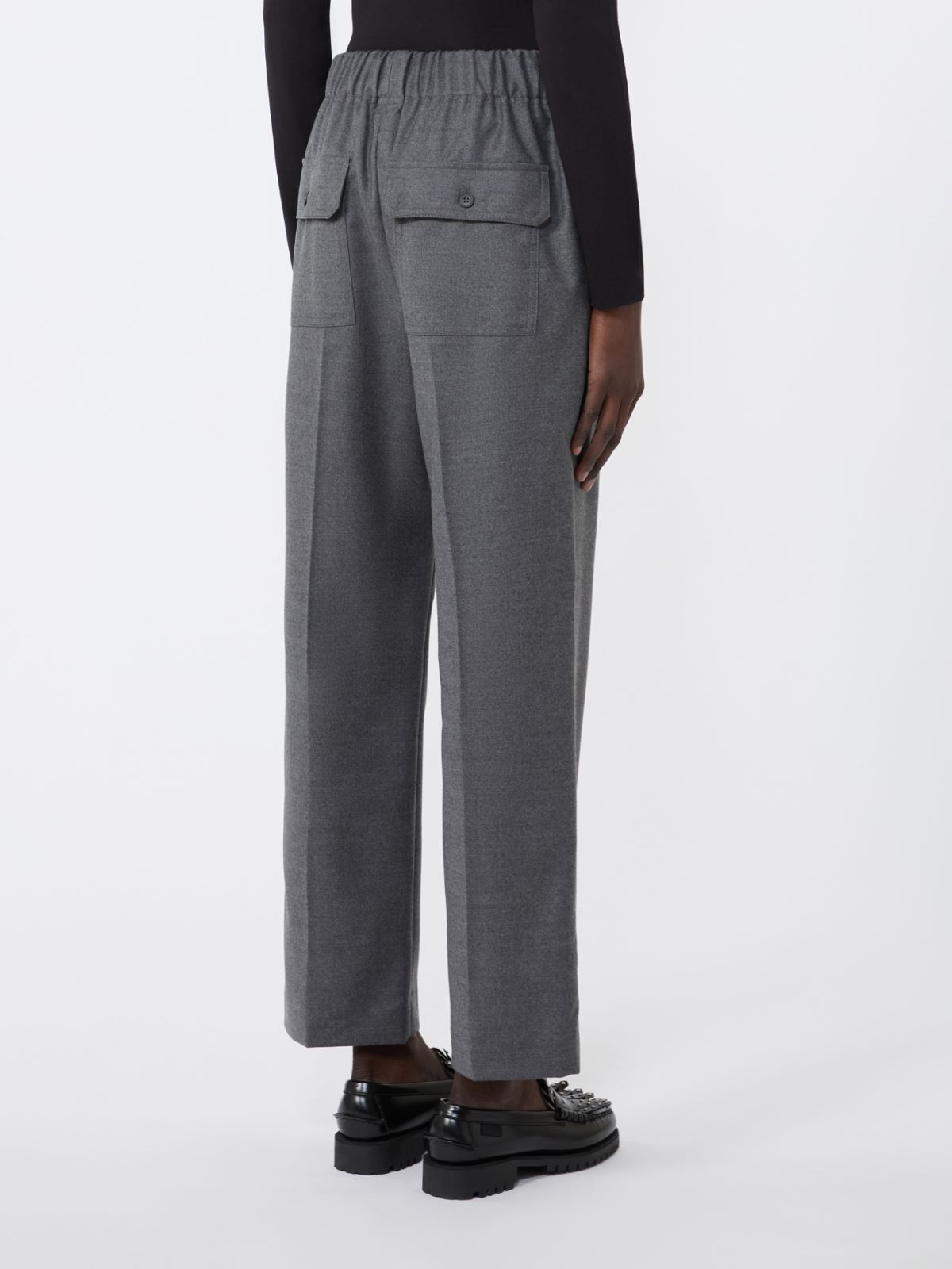 Wool flannel trousers - MEDIUM GREY - Weekend - 3