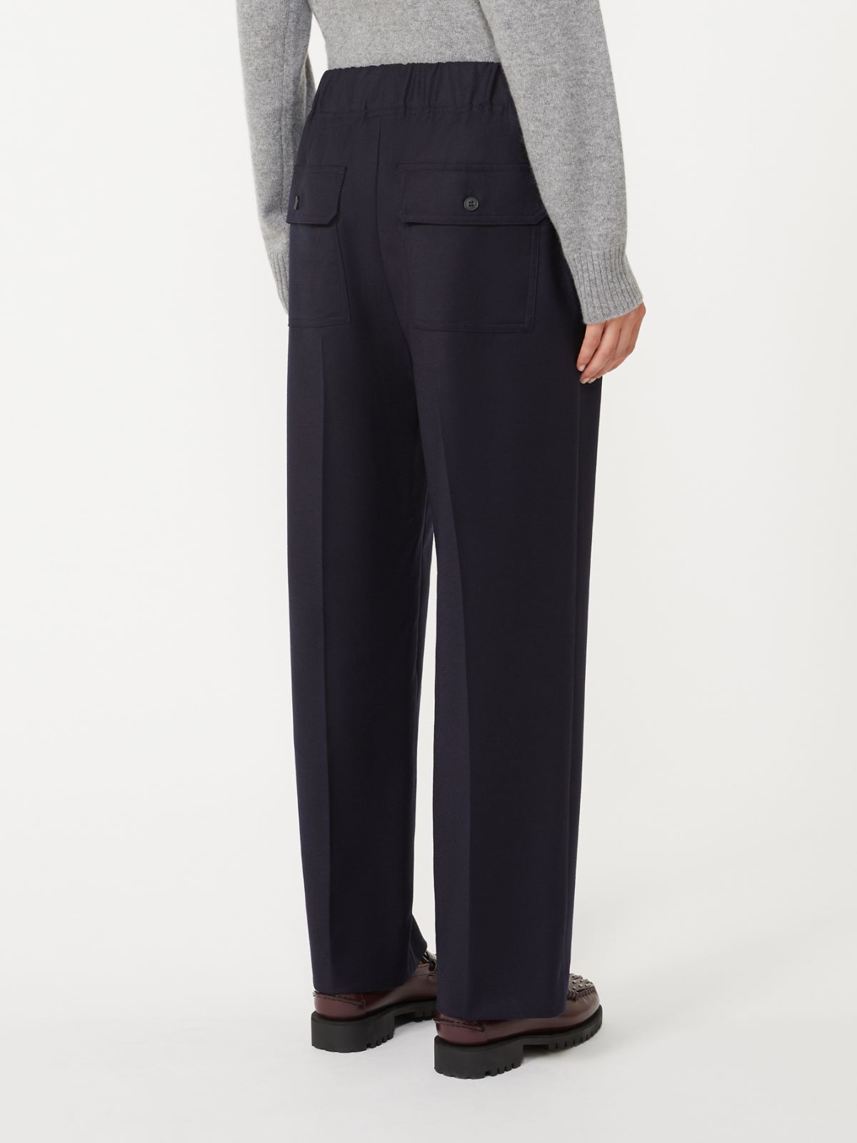 Wool flannel trousers - NAVY - Weekend - 3