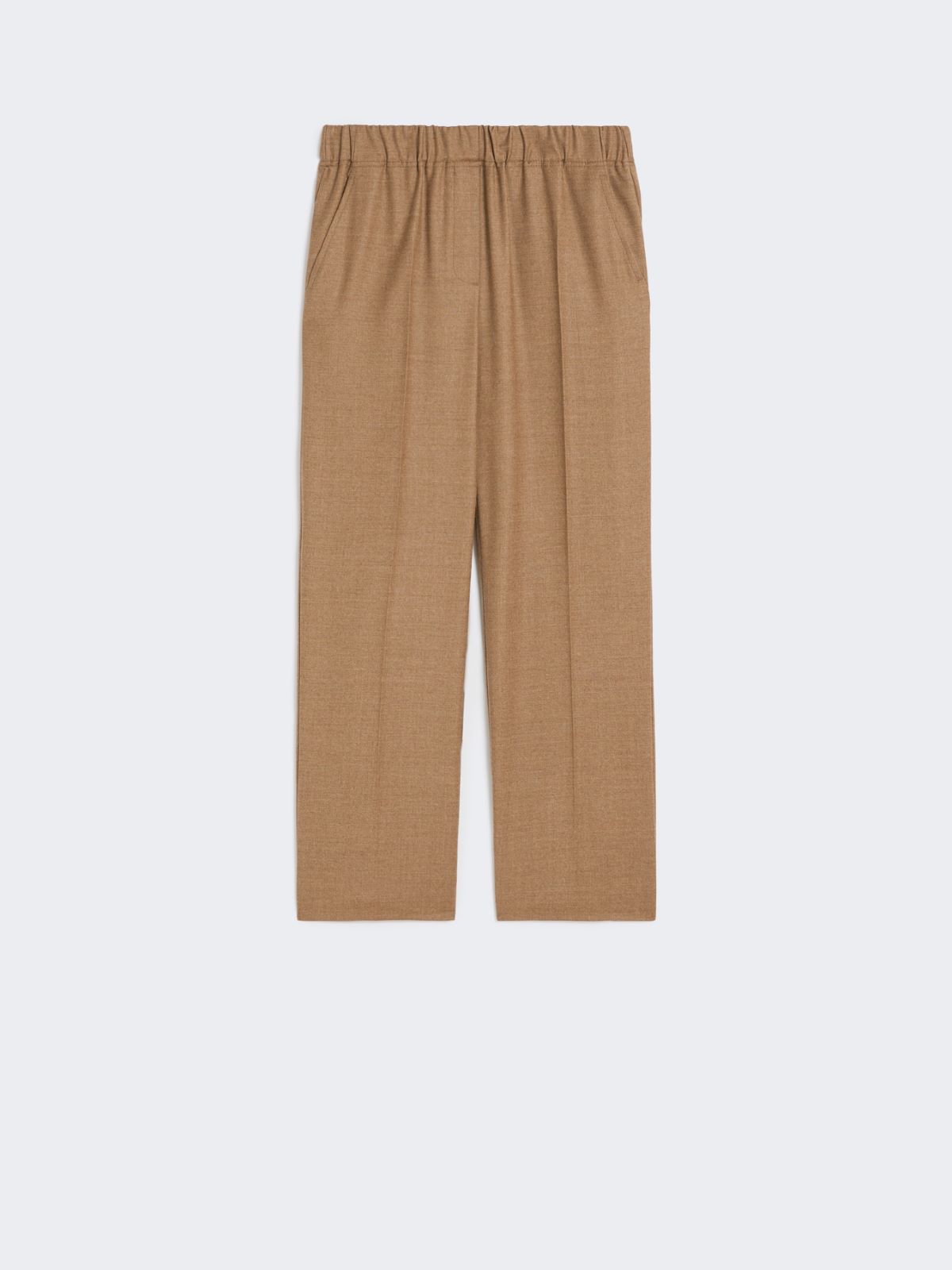 Wool flannel trousers - HAZELNUT BROWN - Weekend - 5