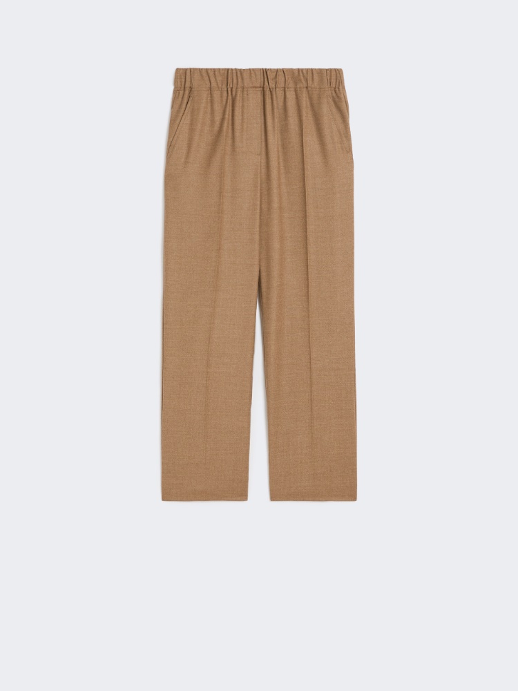Wool flannel trousers - HAZELNUT BROWN - Weekend - 2