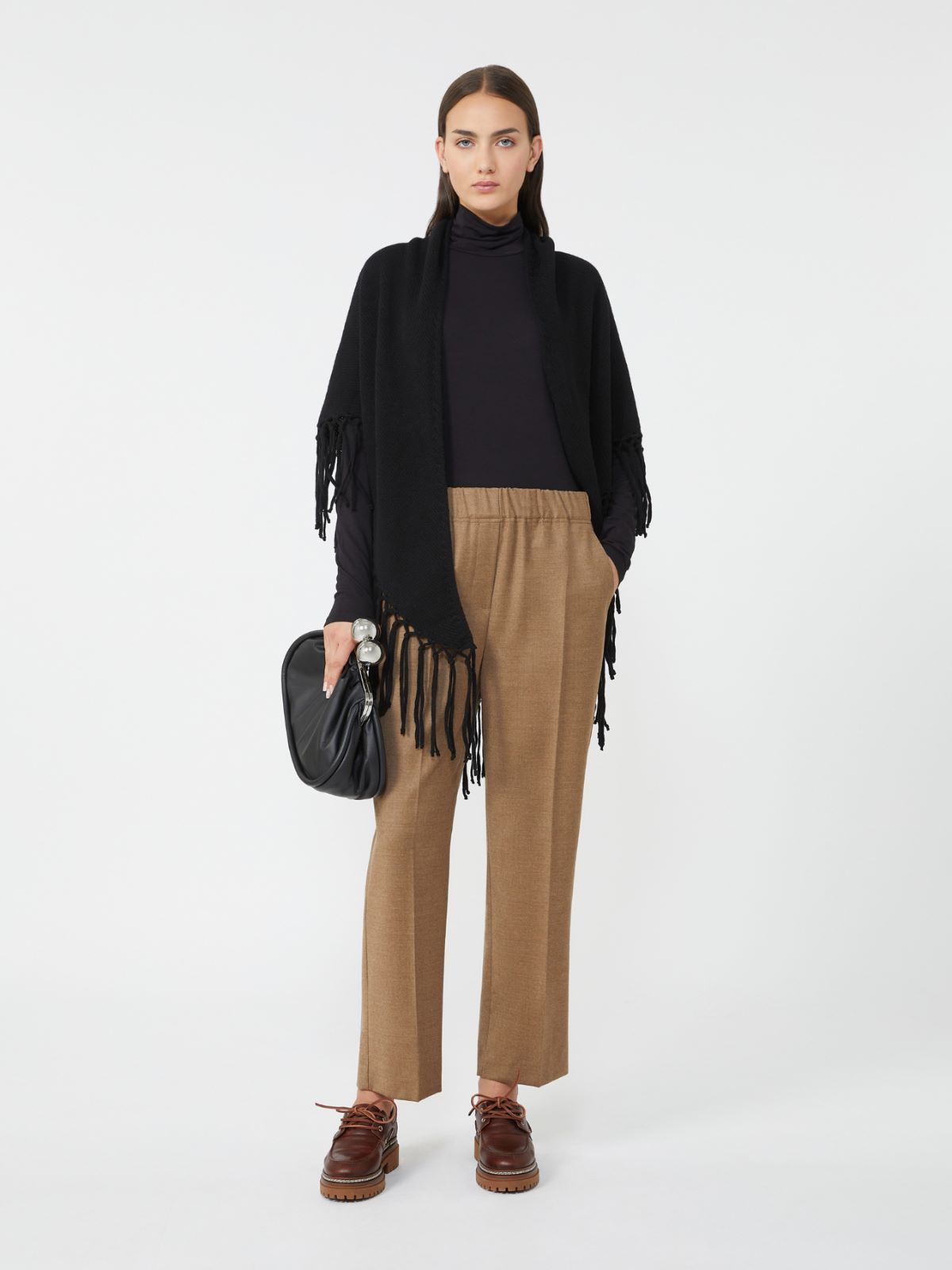 Wool flannel trousers - HAZELNUT BROWN - Weekend