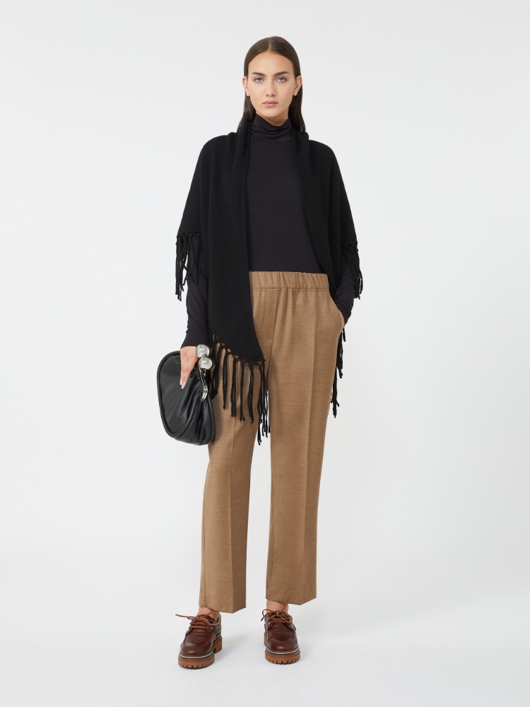 Wool flannel trousers - HAZELNUT BROWN - Weekend
