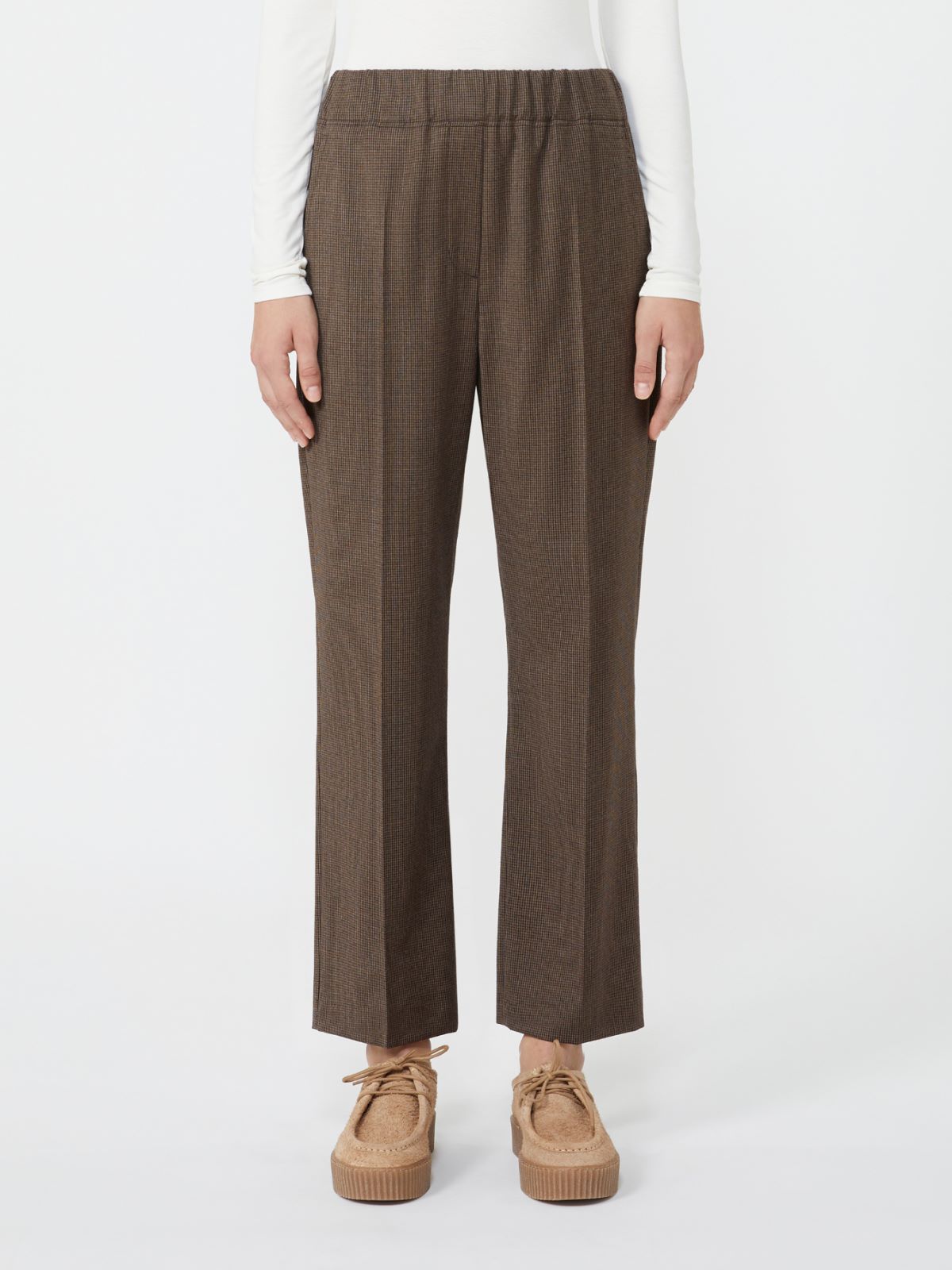 Wool flannel trousers - CHOCOLATE - Weekend - 2