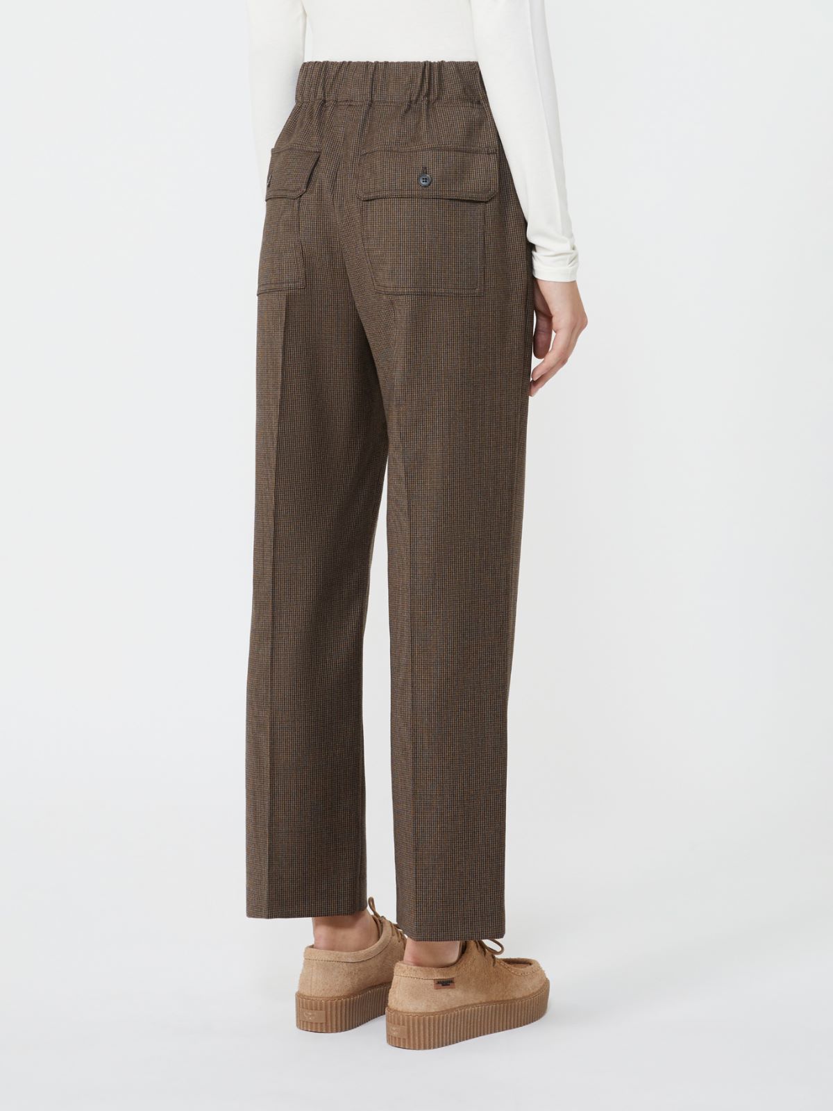 Wool flannel trousers - CHOCOLATE - Weekend - 3