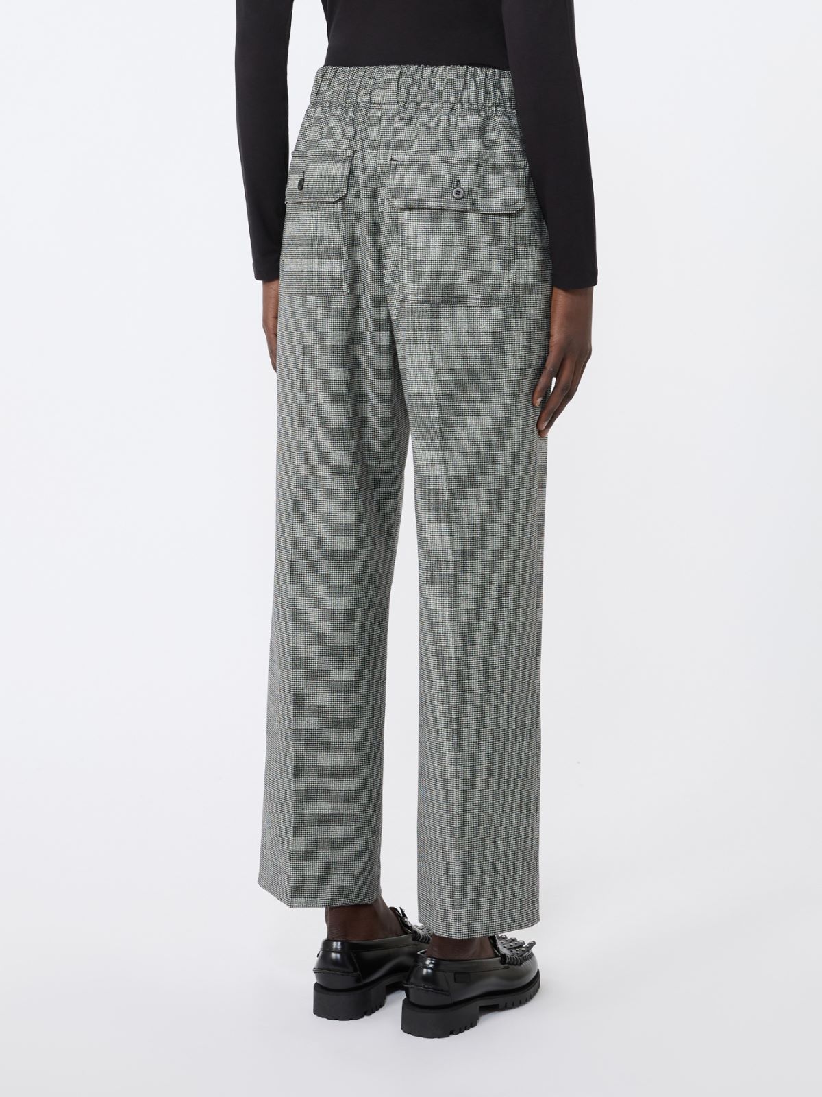 Pantalone in flanella di lana - NERO - Weekend - 3