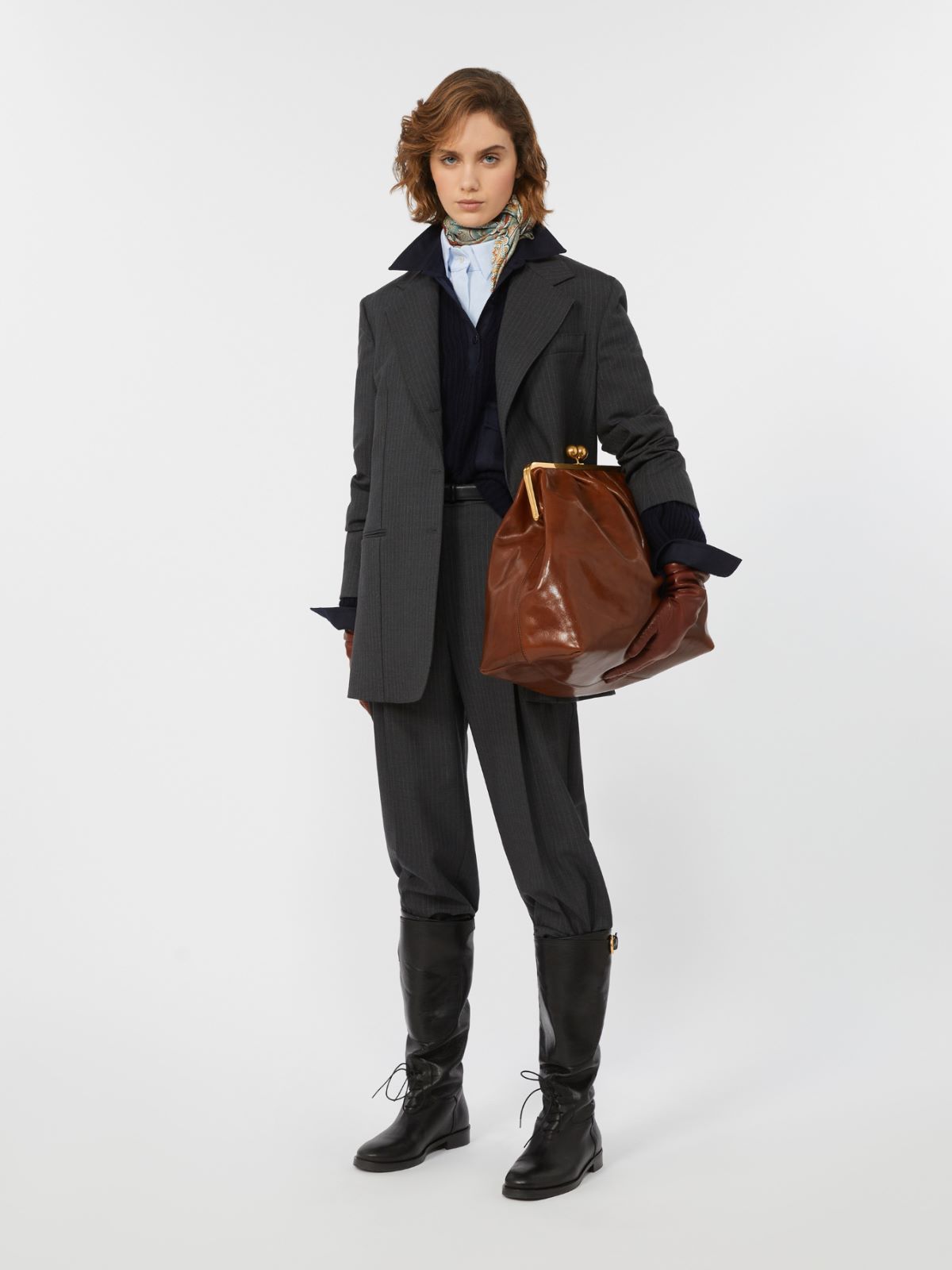 Wool cloth trousers - DARK GREY - Weekend