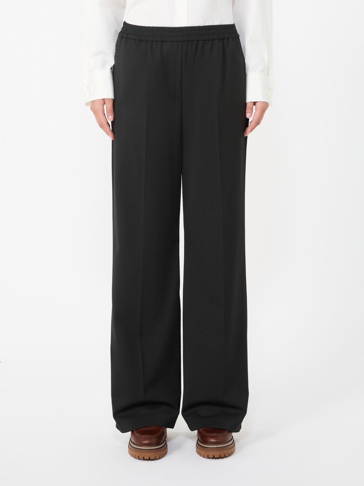 Technical gabardine wool trousers‎‎ - BLACK - Weekend - 2