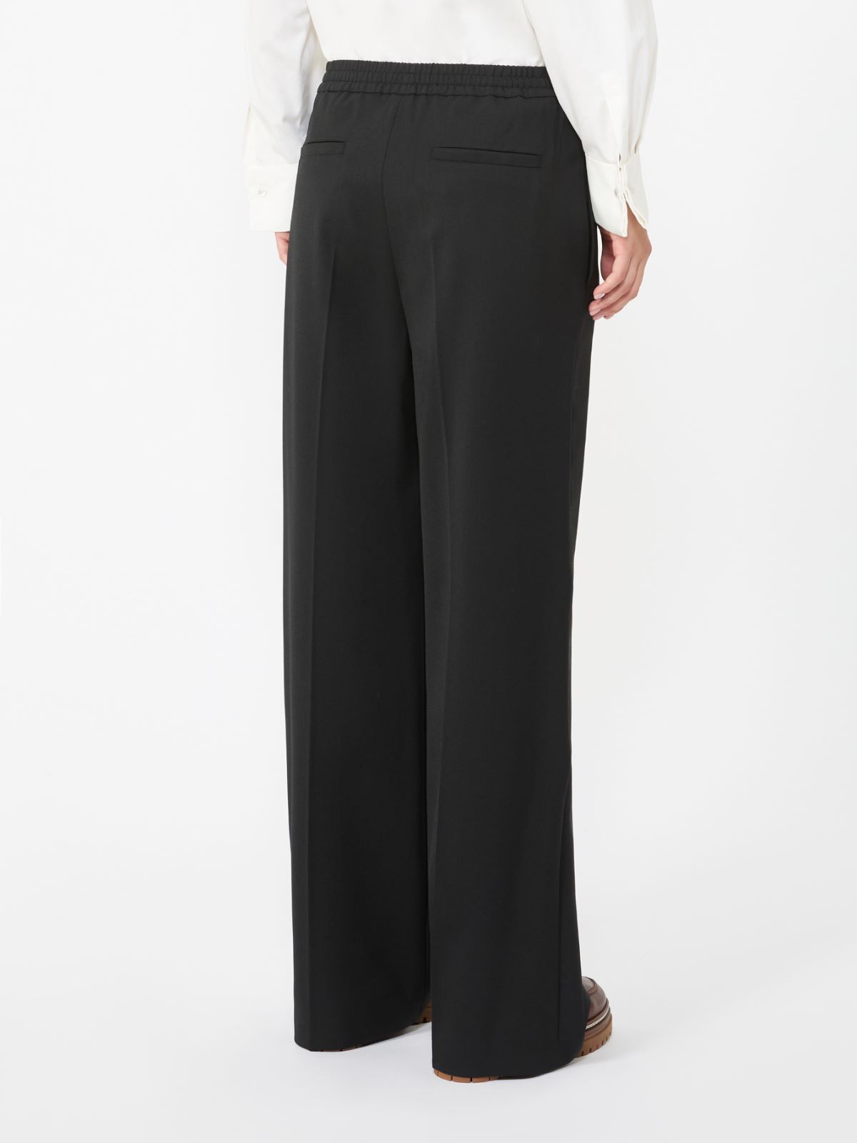 Technical gabardine wool trousers‎‎ - BLACK - Weekend - 3
