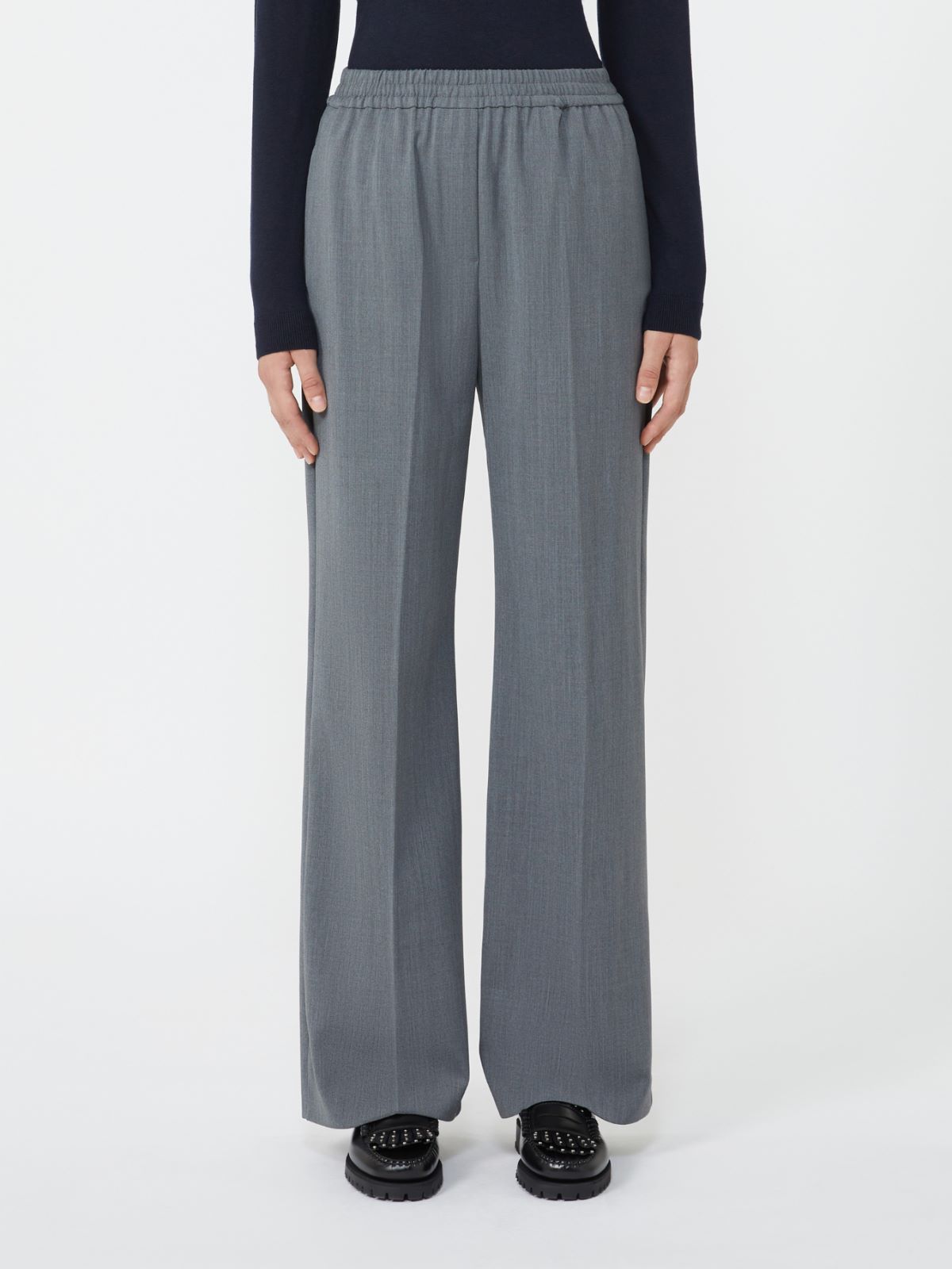 Technical gabardine wool trousers - MEDIUM GREY - Weekend - 2