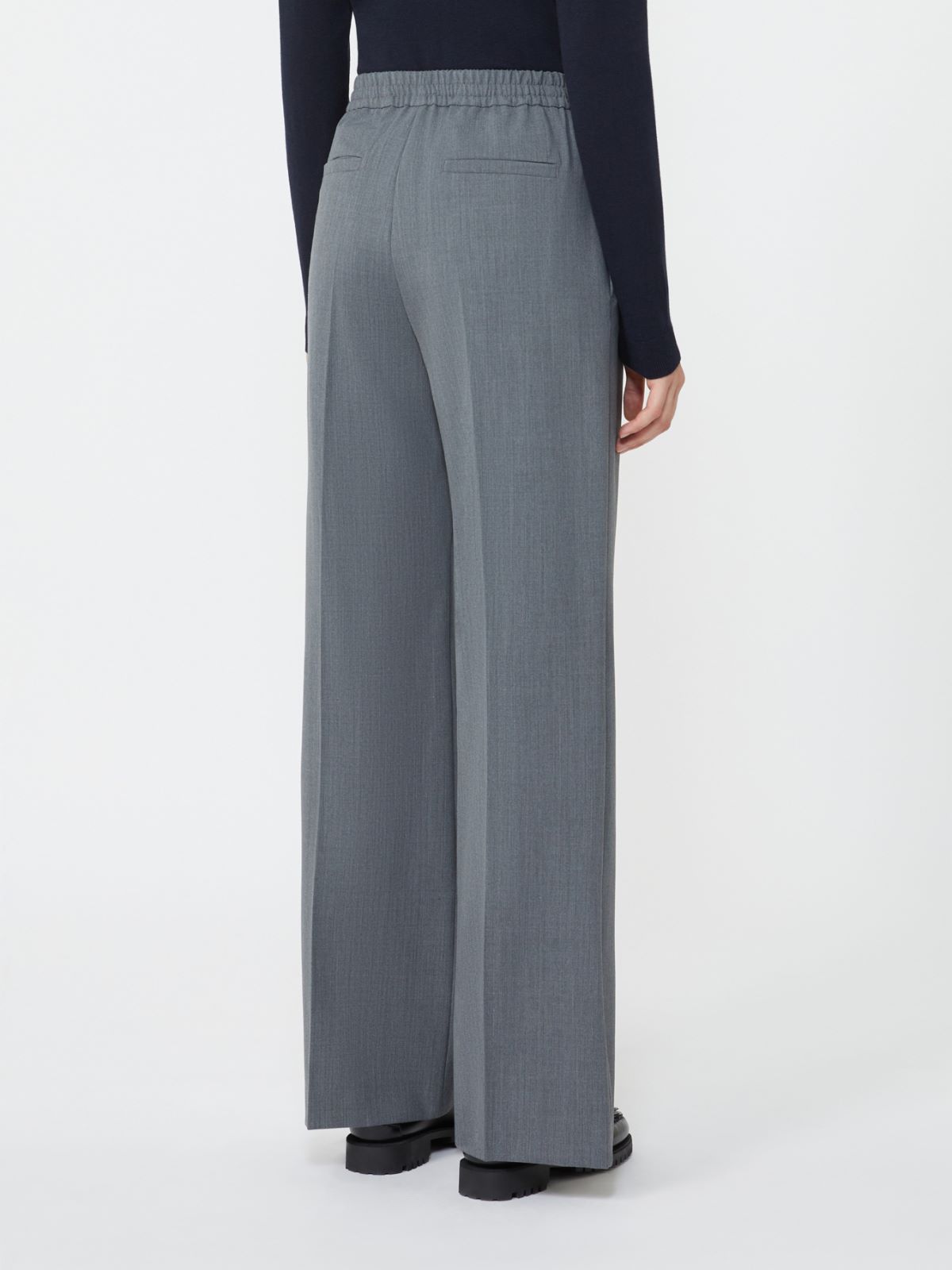 Technical gabardine wool trousers - MEDIUM GREY - Weekend - 3