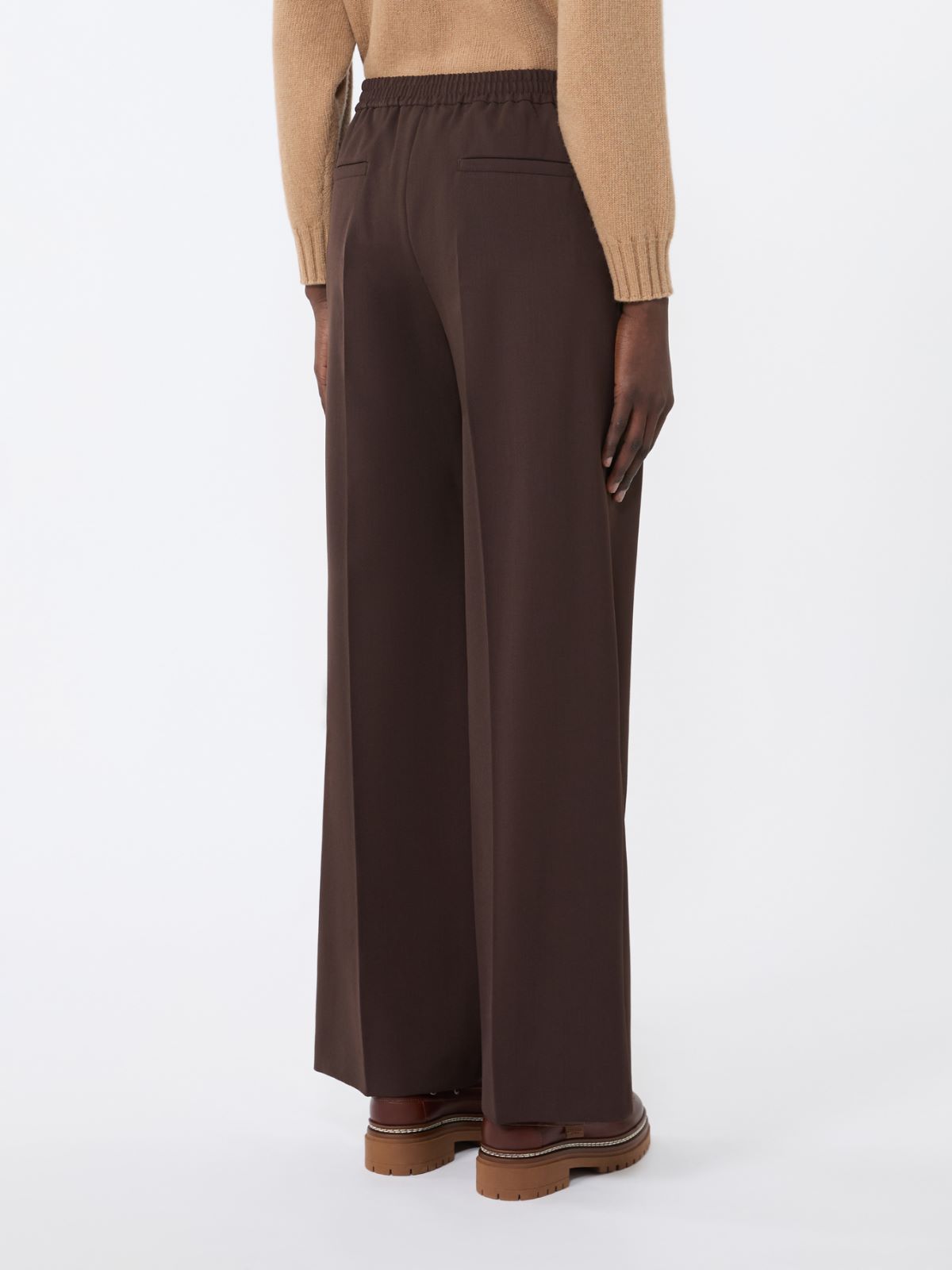Technical gabardine wool trousers‎‎ - CHOCOLATE - Weekend - 3