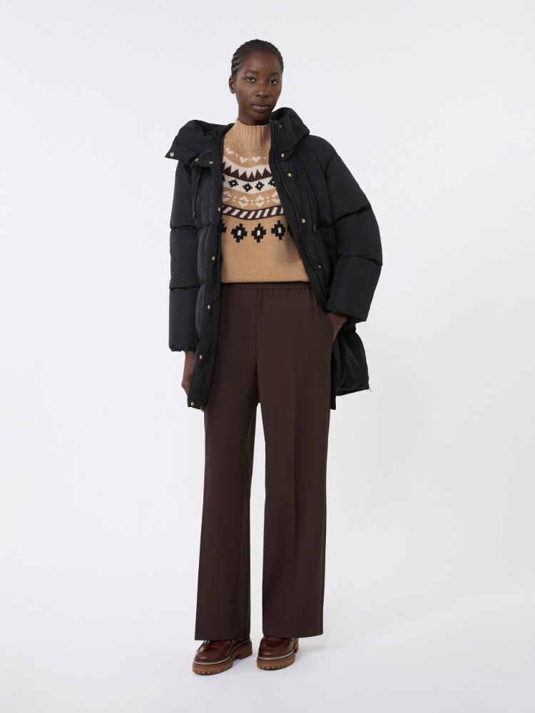 Technical gabardine wool trousers‎‎ - CHOCOLATE - Weekend