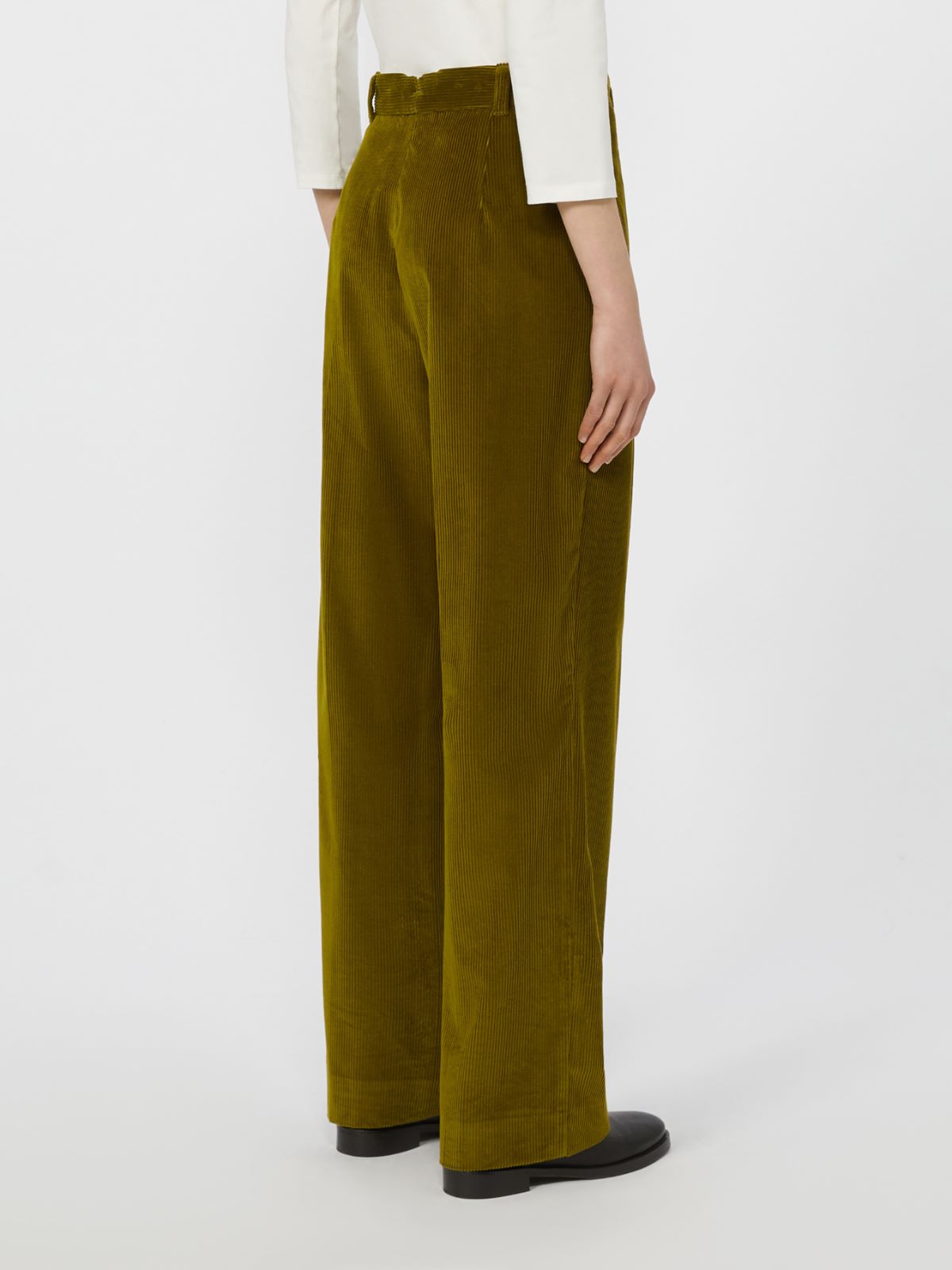 Cotton velvet trousers - OLIVE GREEN - Weekend - 3