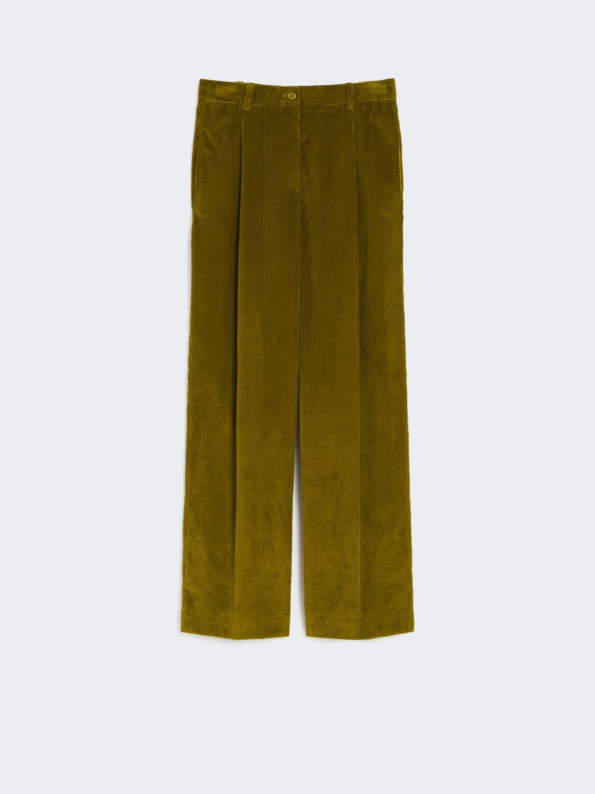 Cotton velvet trousers - OLIVE GREEN - Weekend - 5