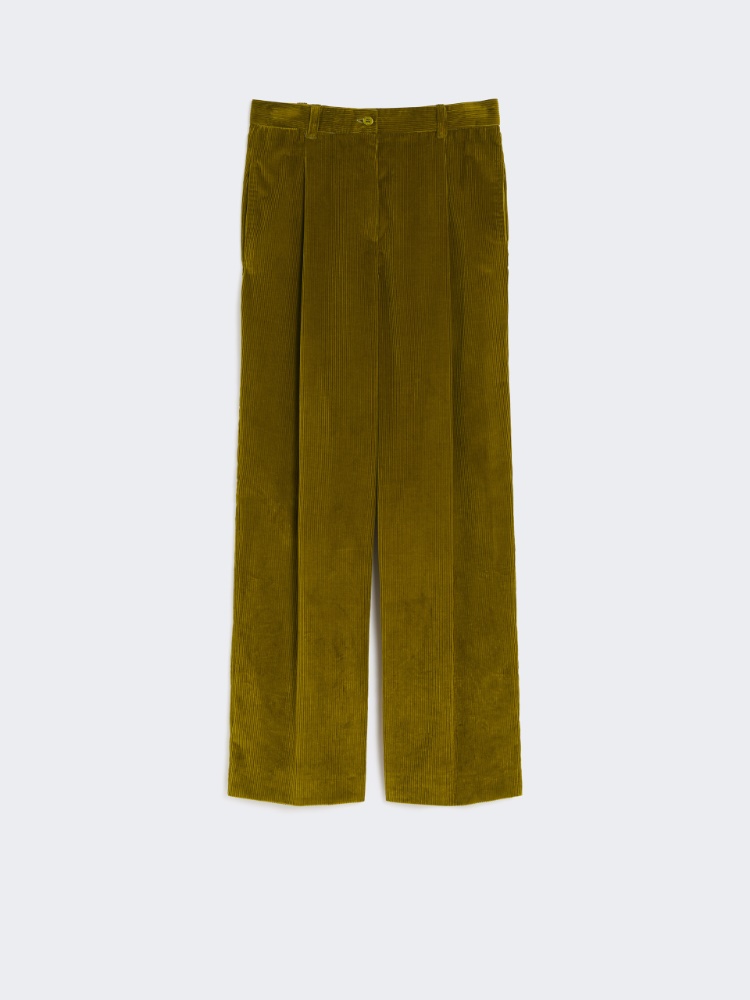Cotton velvet trousers - OLIVE GREEN - Weekend - 5
