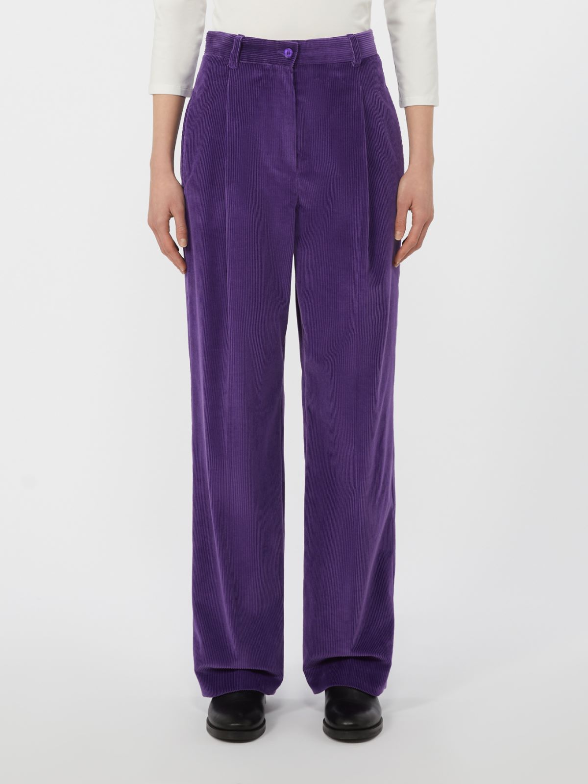 Cotton velvet trousers - PURPLE - Weekend - 2