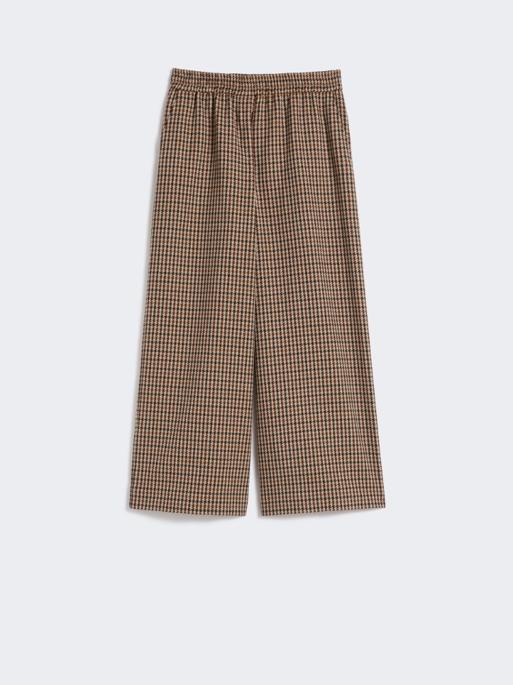 Basketweave wool and cotton trousers - WINE-COLOURED - Weekend - 2