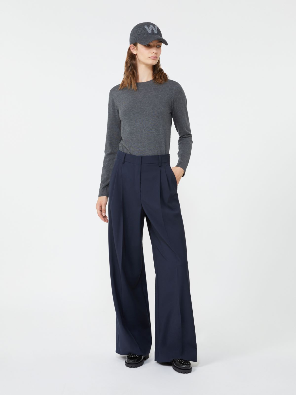Stretch wool trousers - NAVY - Weekend