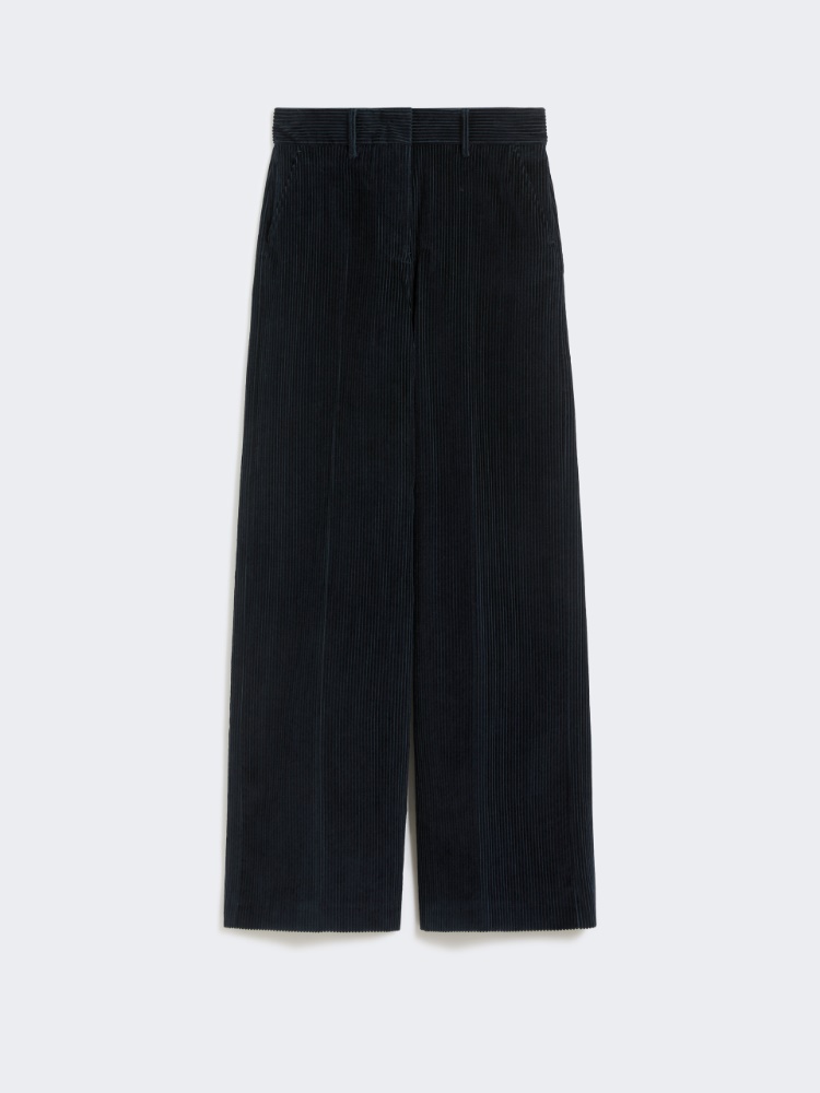 Wide-leg corduroy trousers - NAVY - Weekend - 2