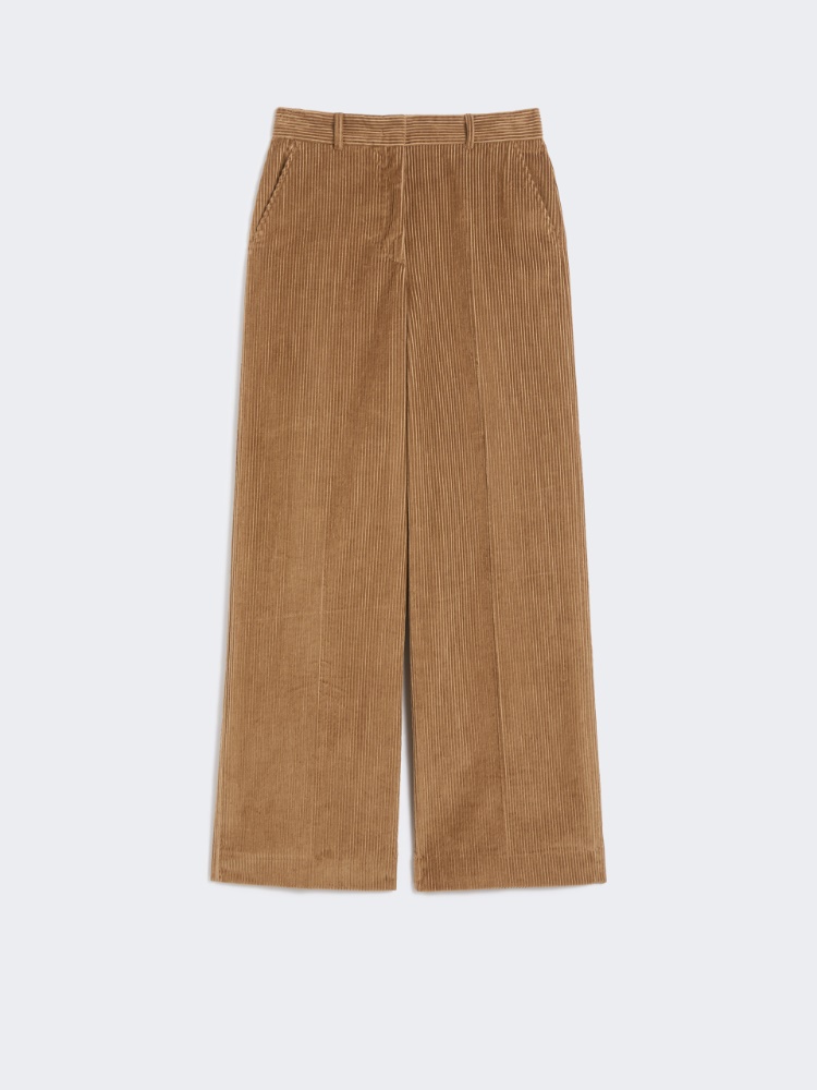 Wide-leg corduroy trousers - HAZELNUT BROWN - Weekend - 5