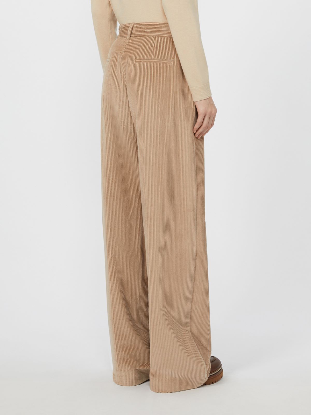 Wide-leg corduroy trousers - SAND - Weekend - 3