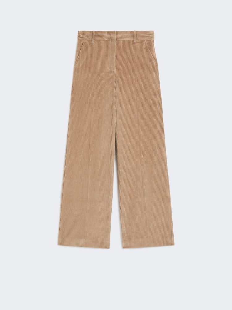 Wide-leg corduroy trousers - SAND - Weekend - 5