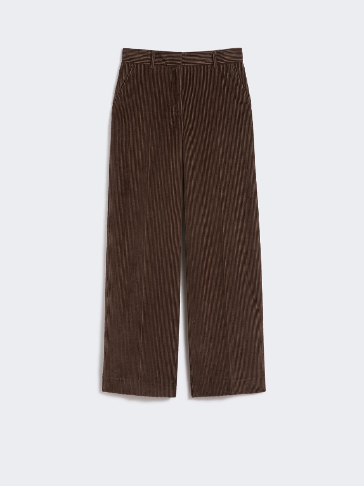 Wide-leg corduroy trousers - CHOCOLATE - Weekend - 5