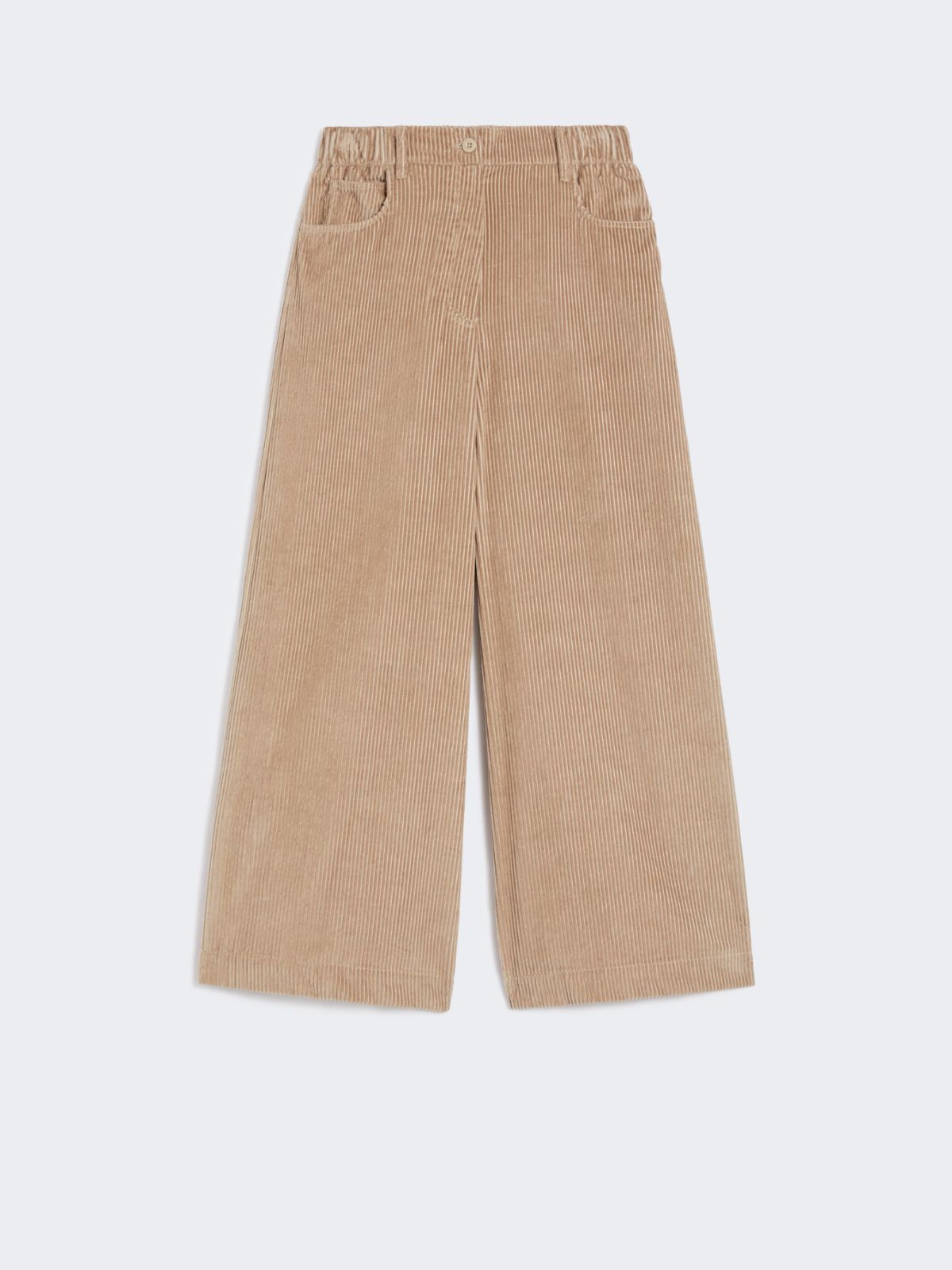 Cropped cotton velvet trousers - SAND - Weekend - 5