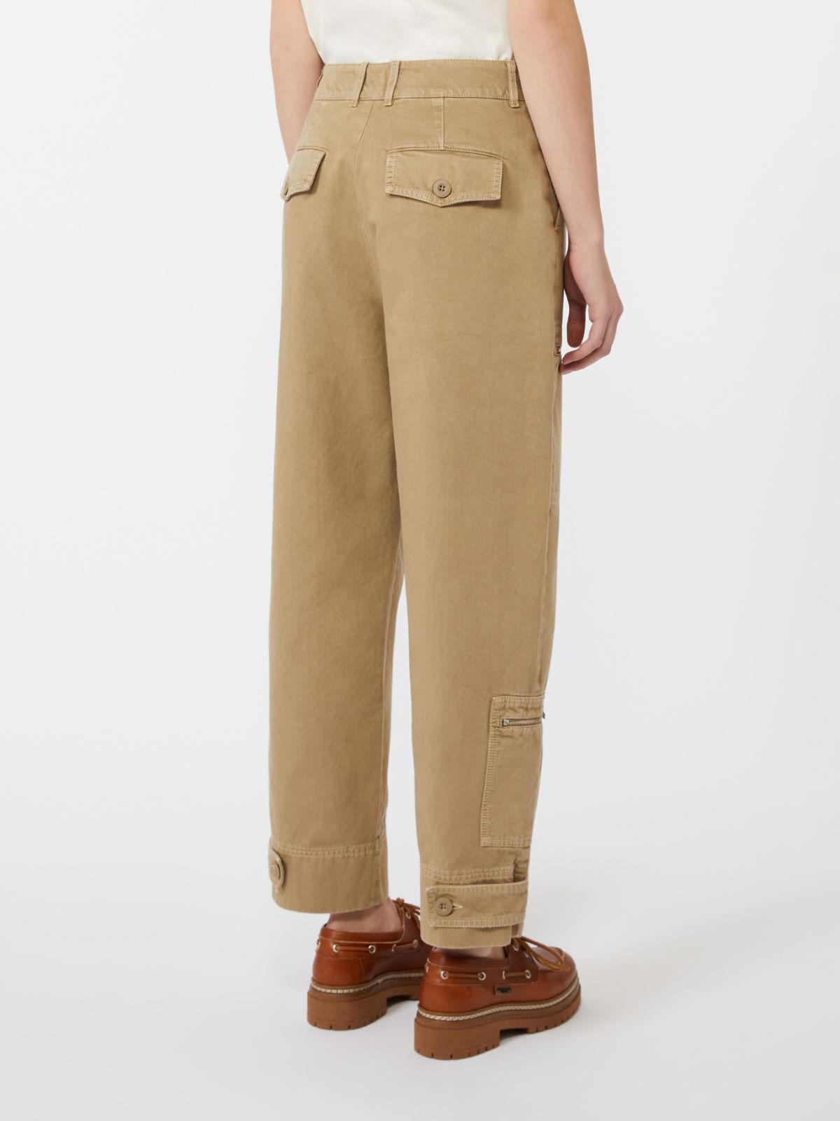 Cotton satin trousers - DESERT - Weekend - 3