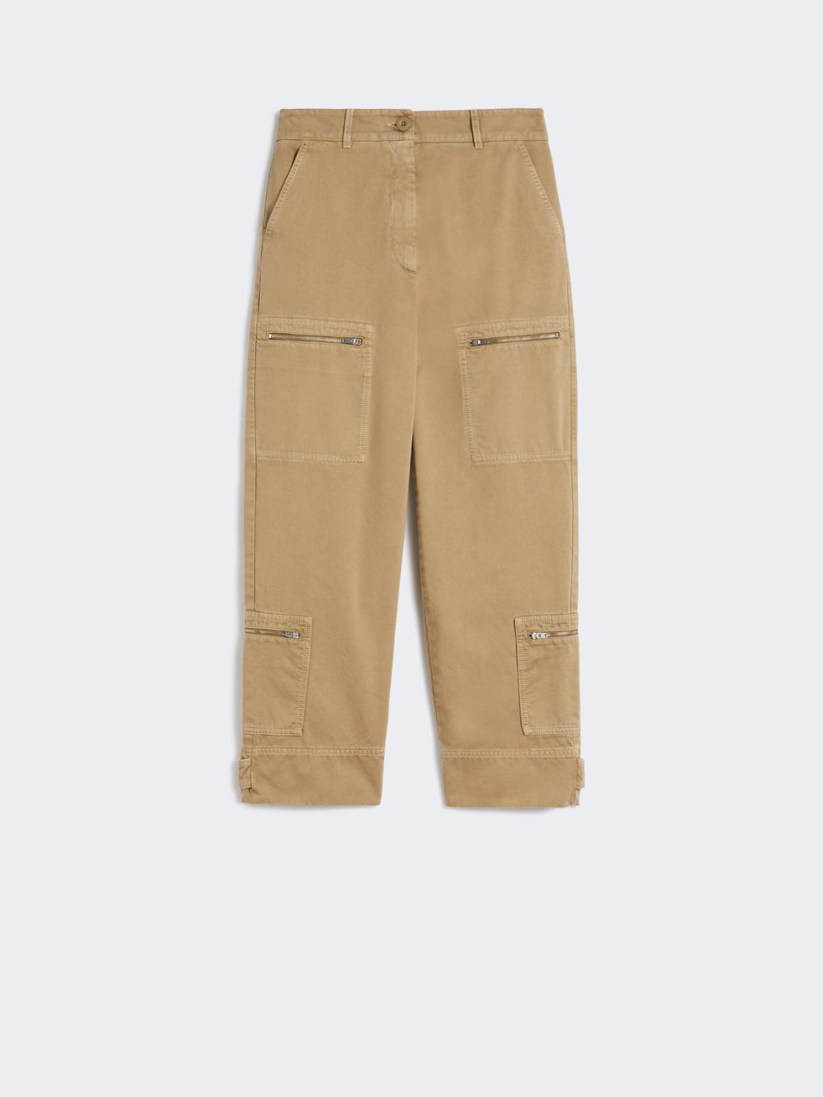 Cotton satin trousers - DESERT - Weekend - 5