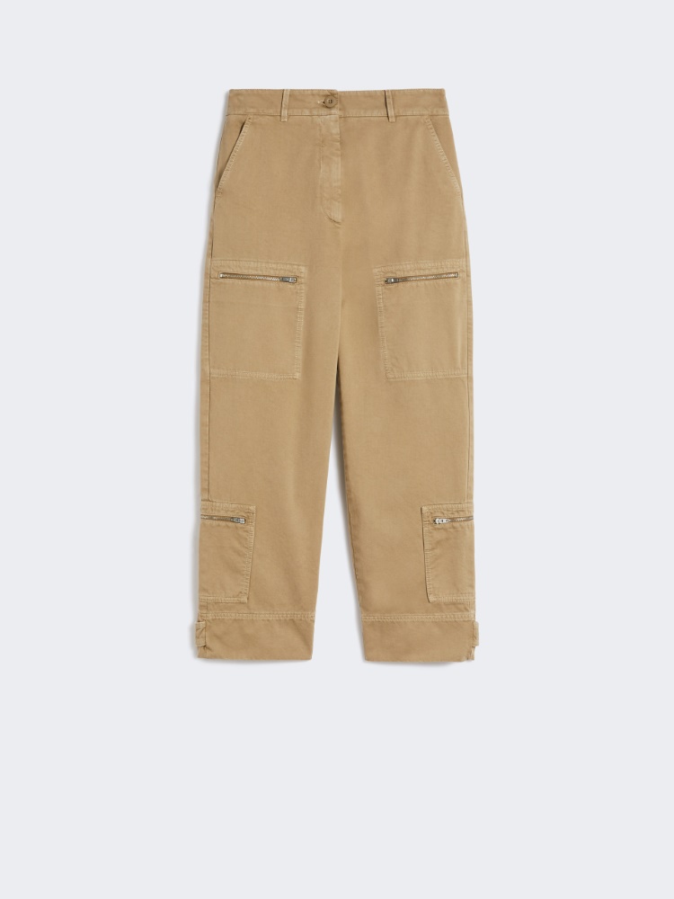 Cotton satin trousers - DESERT - Weekend - 2