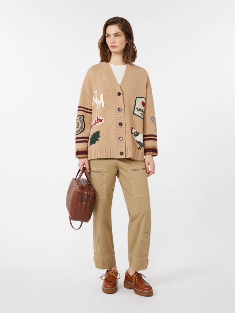 Cotton satin trousers - DESERT - Weekend